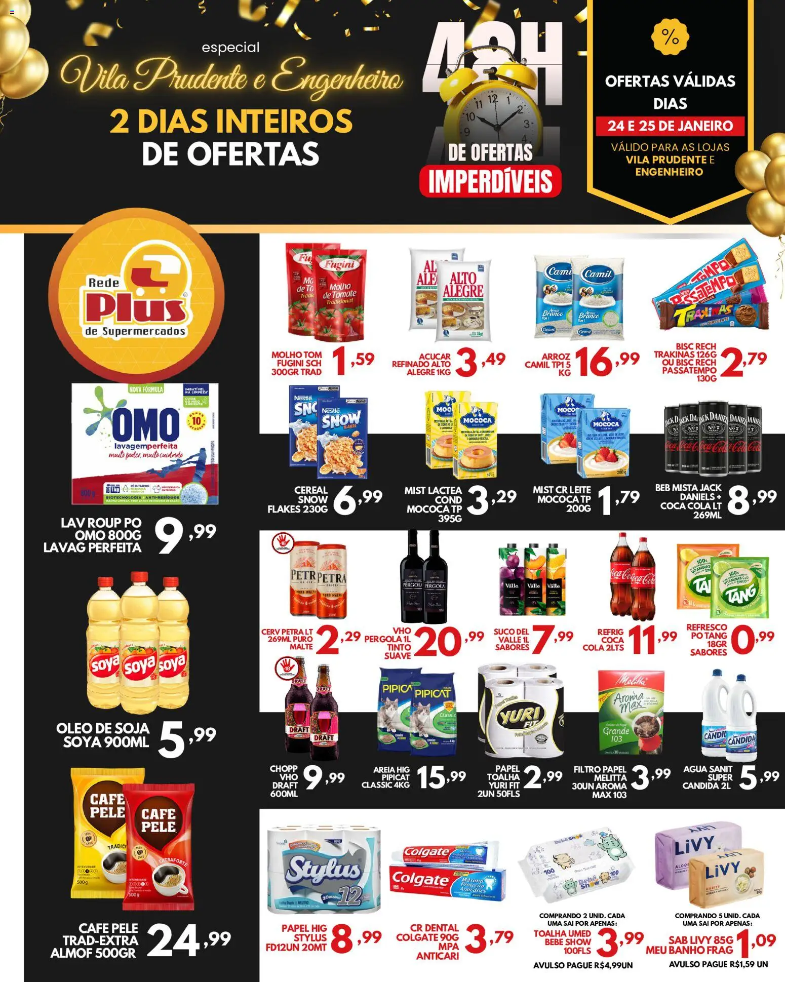 Rede Plus Supermercados Folheto - válido de 23.01.2026 | Página: 3 | Produtos: Pó, Cola, Café, Soja
