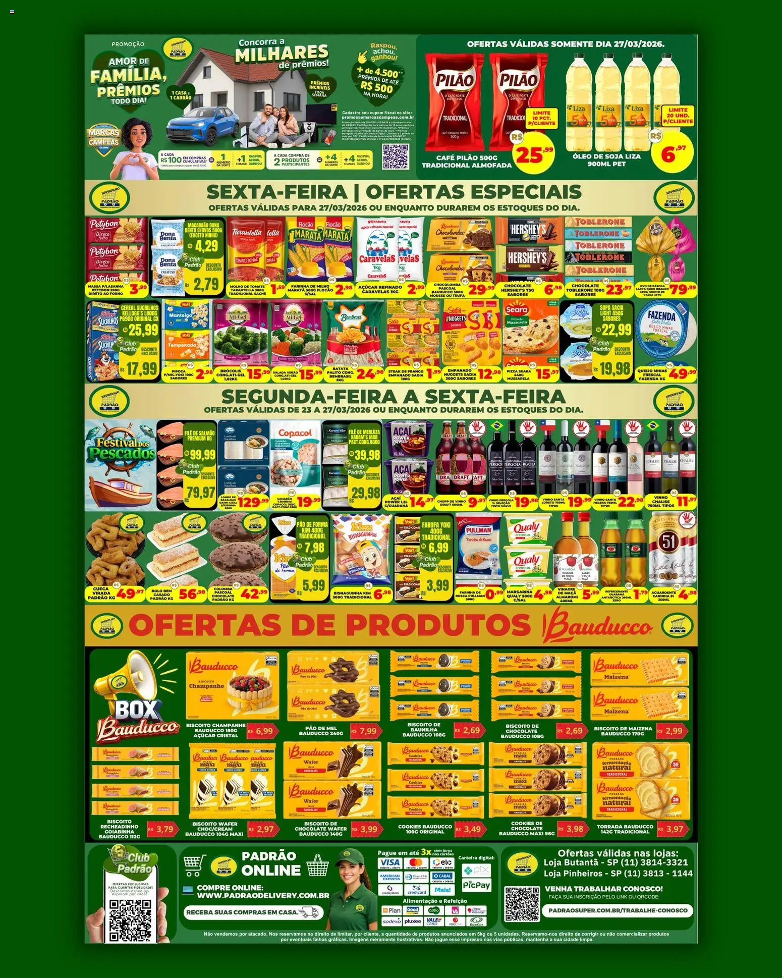 Supermercado Padrão Folheto - válido de 23.03.2026 | Página: 2 | Produtos: Faca, Batata, Mussarela, Margarina
