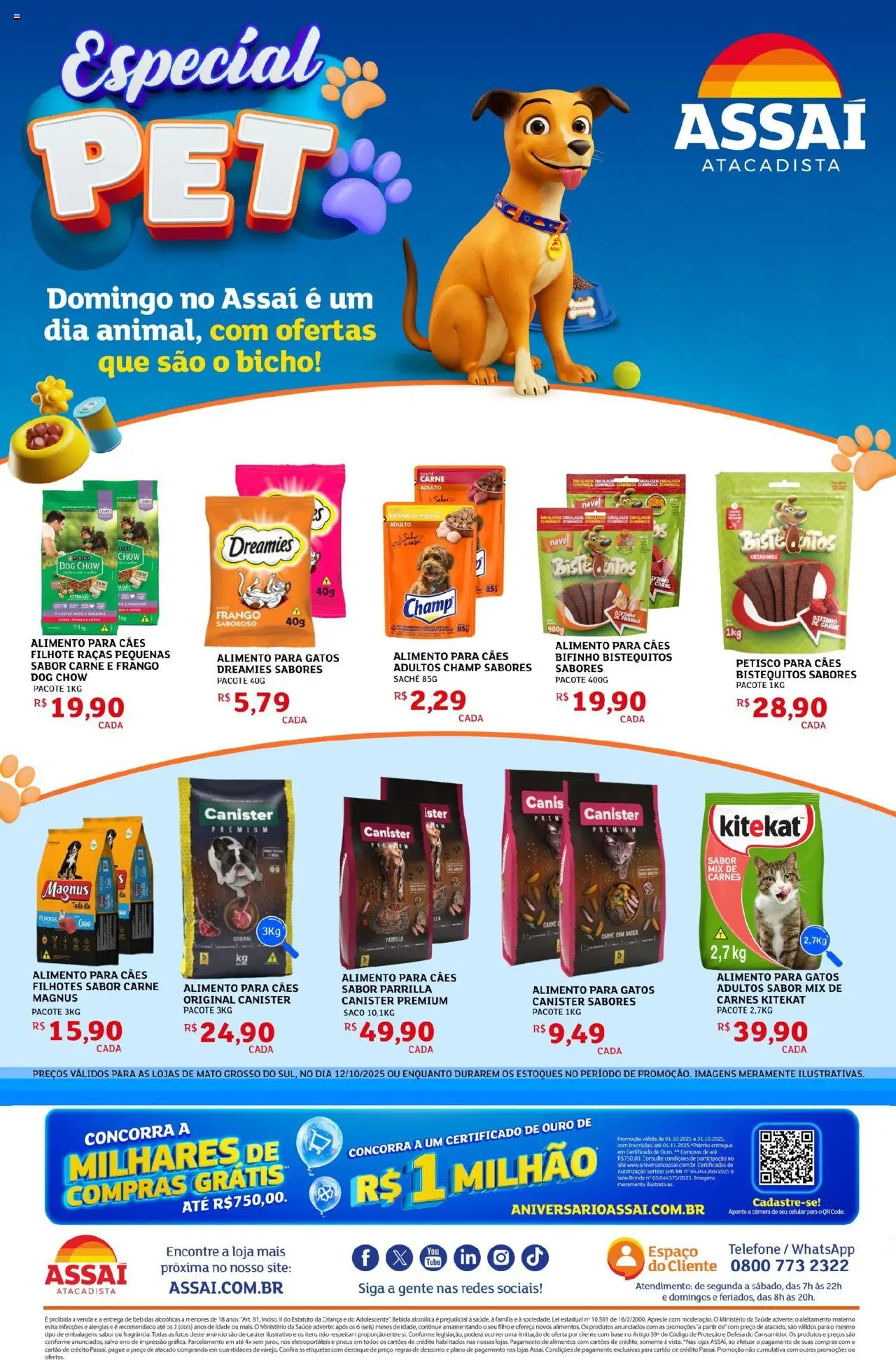 Assaí Atacadista Folheto - válido de 12.10.2025 | Página: 1 | Produtos: Base, Carne, Bebida, Frango