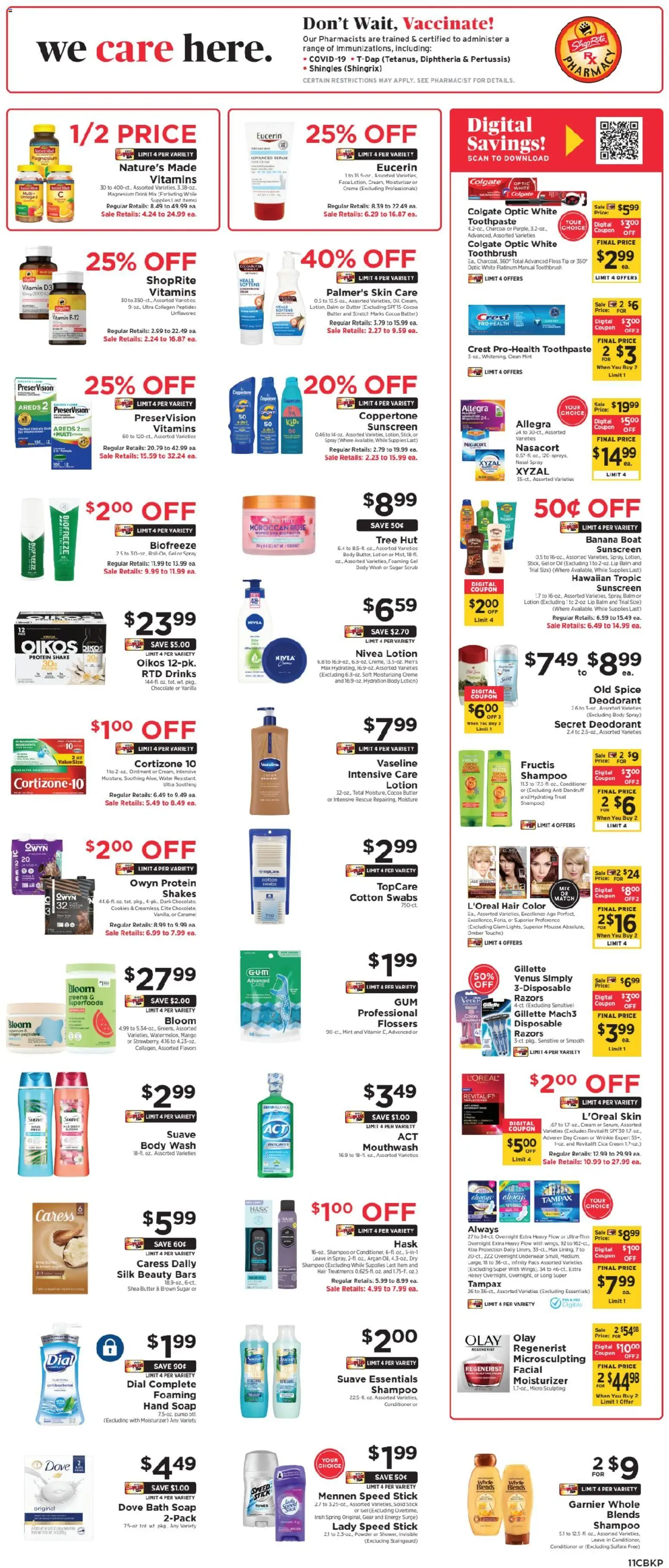 ShopRite Weekly Ad - valid from 27.03.2026 | Page: 14 | Products: Powder, Hair color, Toothpaste, Body Wash