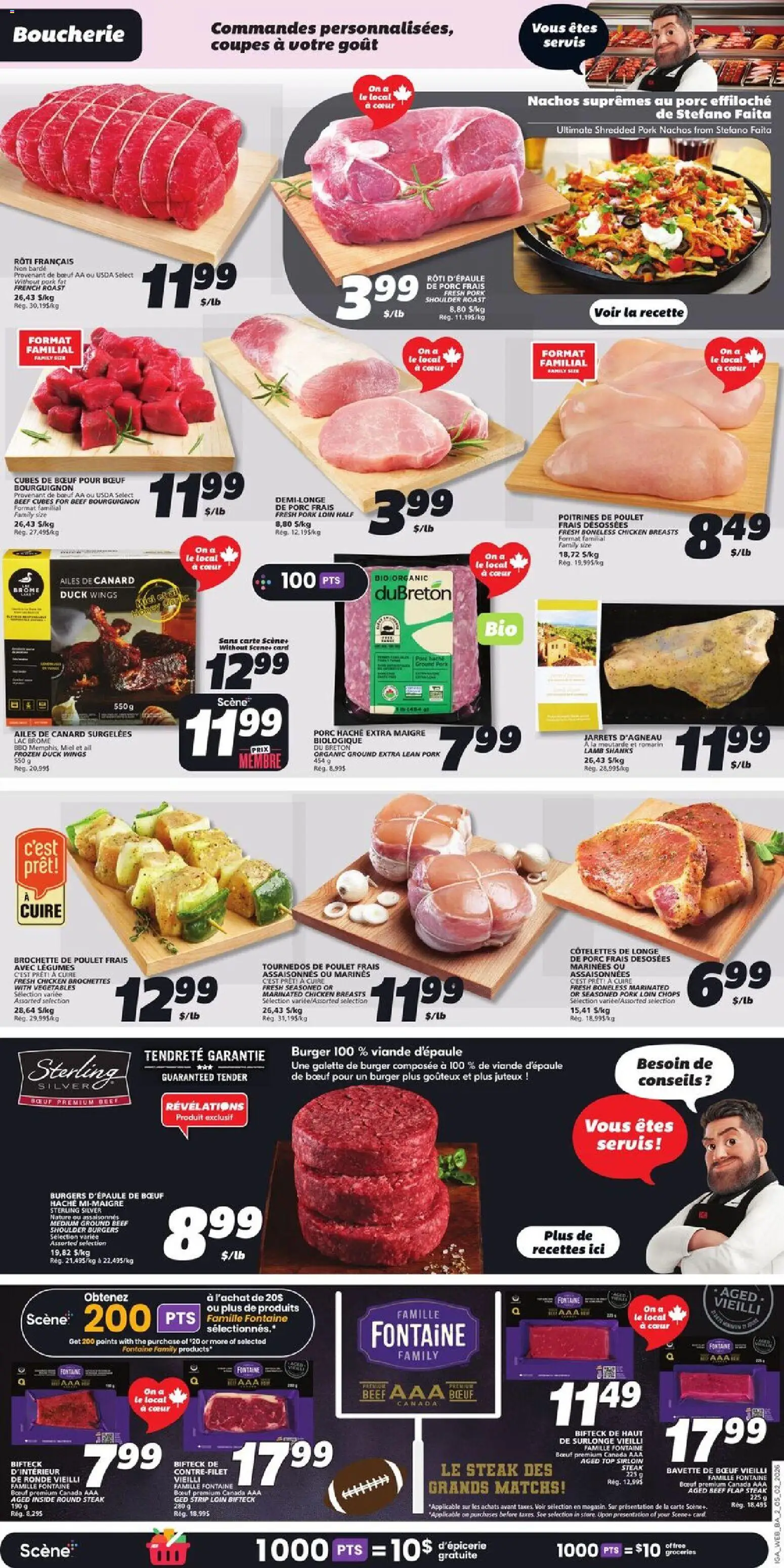 IGA flyer valid from 05.02.2026 | Page: 4 | Products: Beef, Chicken breasts, Chicken, Pork