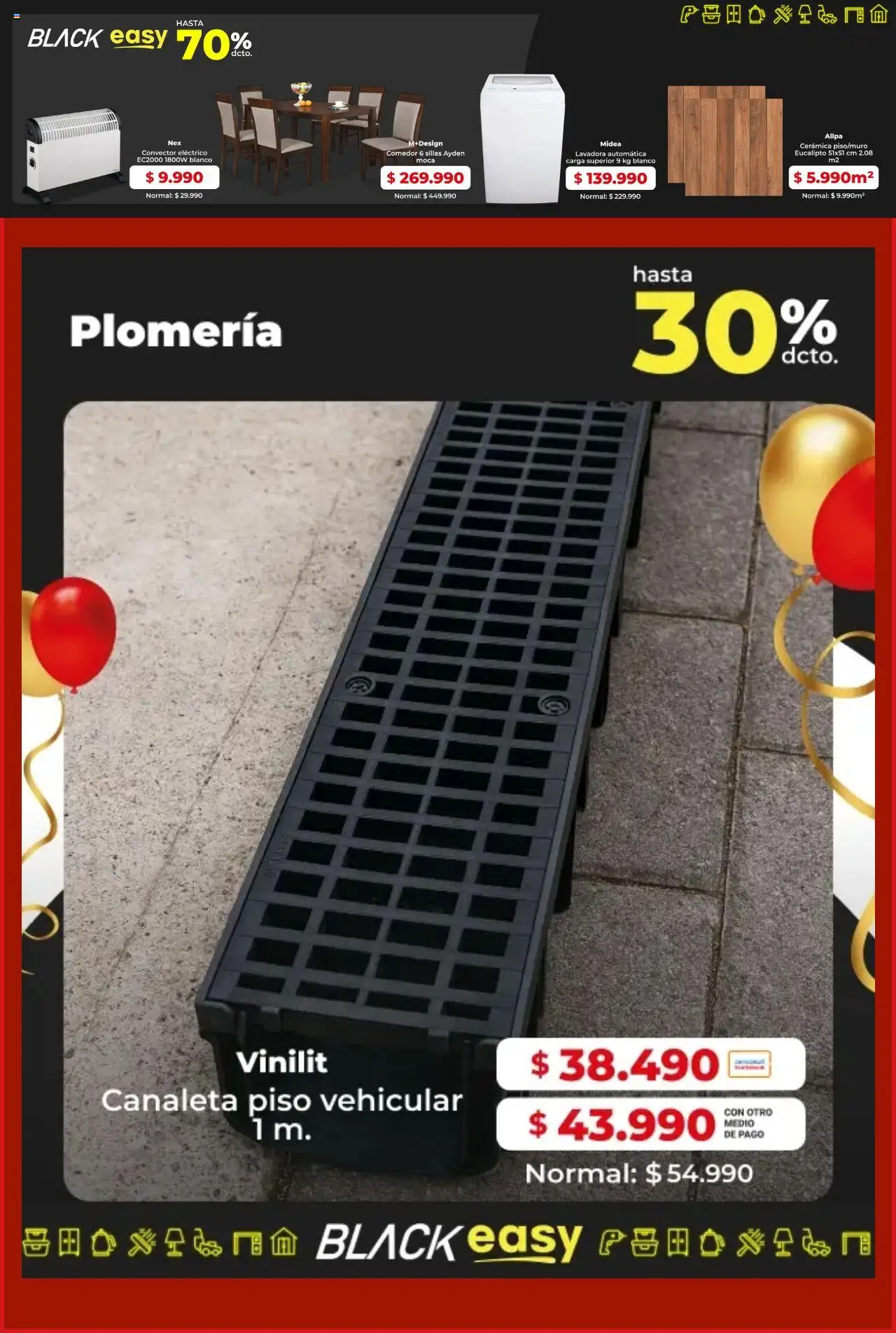 Easy ofertas  │ válido desde el 30.07.2025 | Página: 12 | Productos: Lavadora, Convector, Canaleta