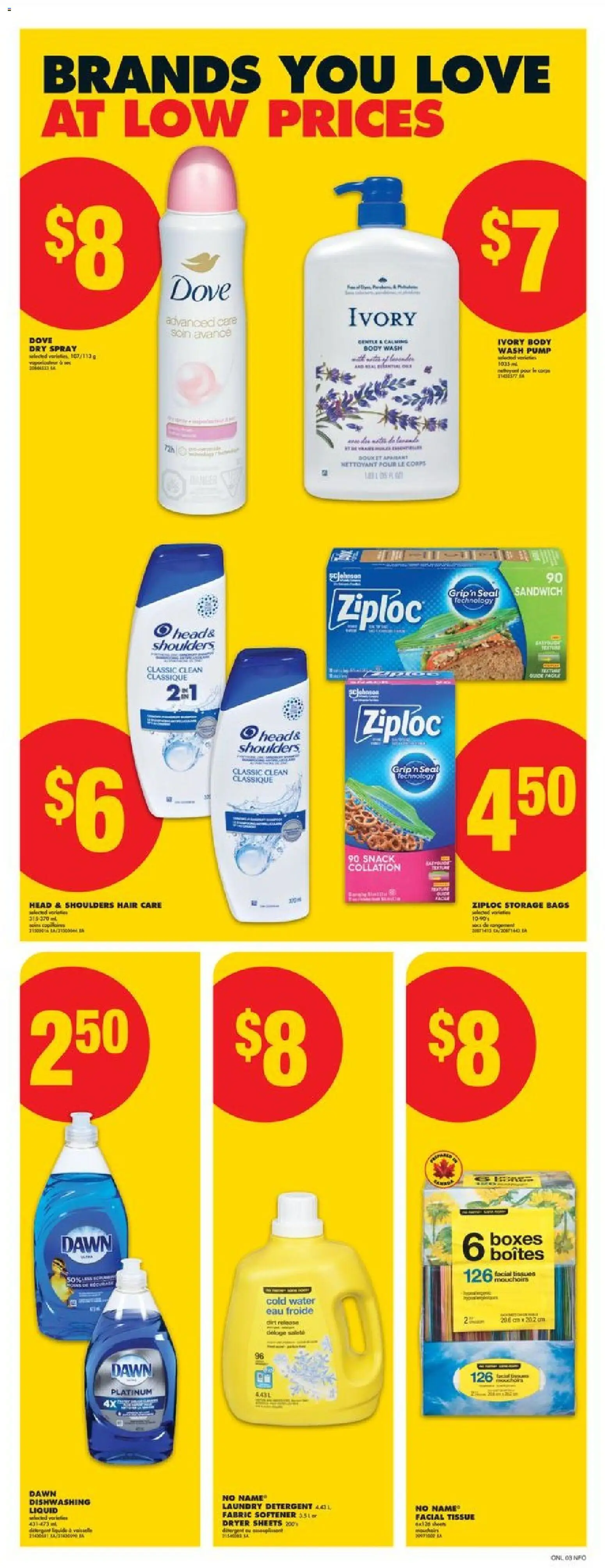 No Frills flyer valid from 22.01.2026 | Page: 10 | Products: Dryer, Soap, Body wash, Deodorant