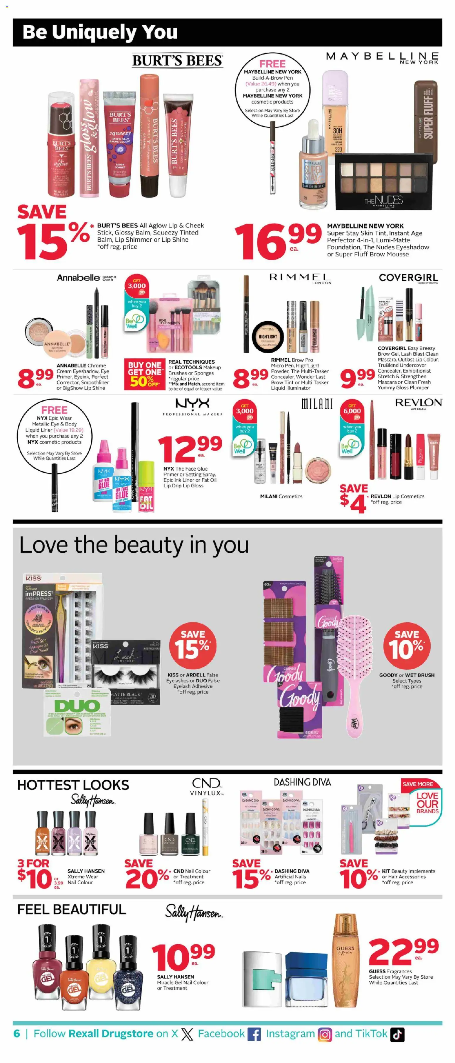 Rexall flyer valid from 10.04.2026 | Page: 12 | Products: Brush, Mascara, Lip gloss, Oil