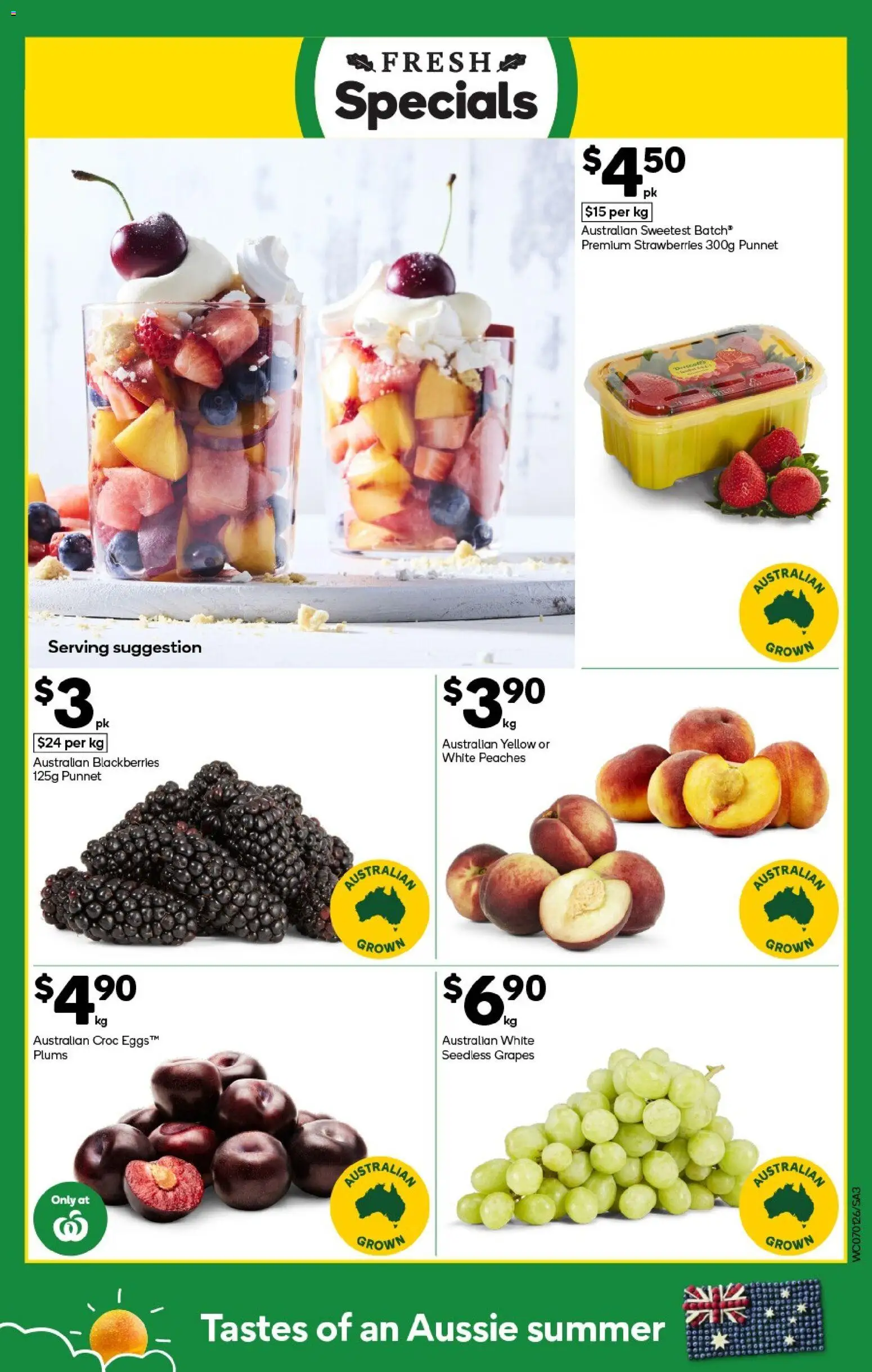 Woolworths catalogue - valid from 07.01.2026 | Page: 3 | Products: Strawberries, Grapes, Plums