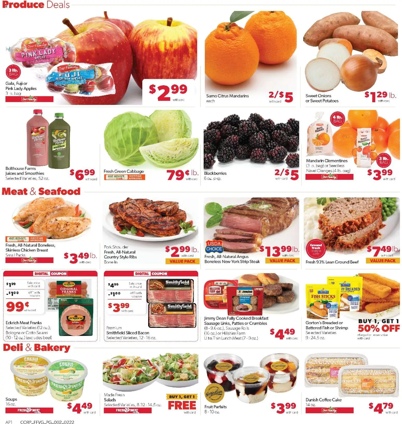 Family Fare Weekly Ad - valid from 22.02.2026 | Page: 2 | Products: Broccoli, Beer, Beef, Potatoes