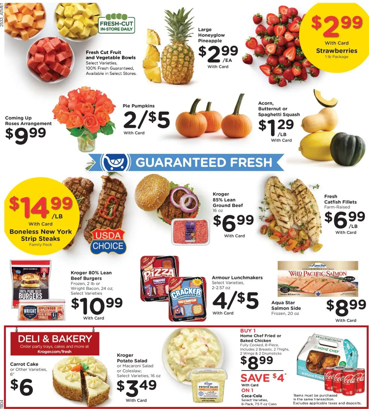 Kroger Weekly Ad - valid from 17.09.2025 | Page: 10 | Products: Bakery, Beef, Strawberries, Salad