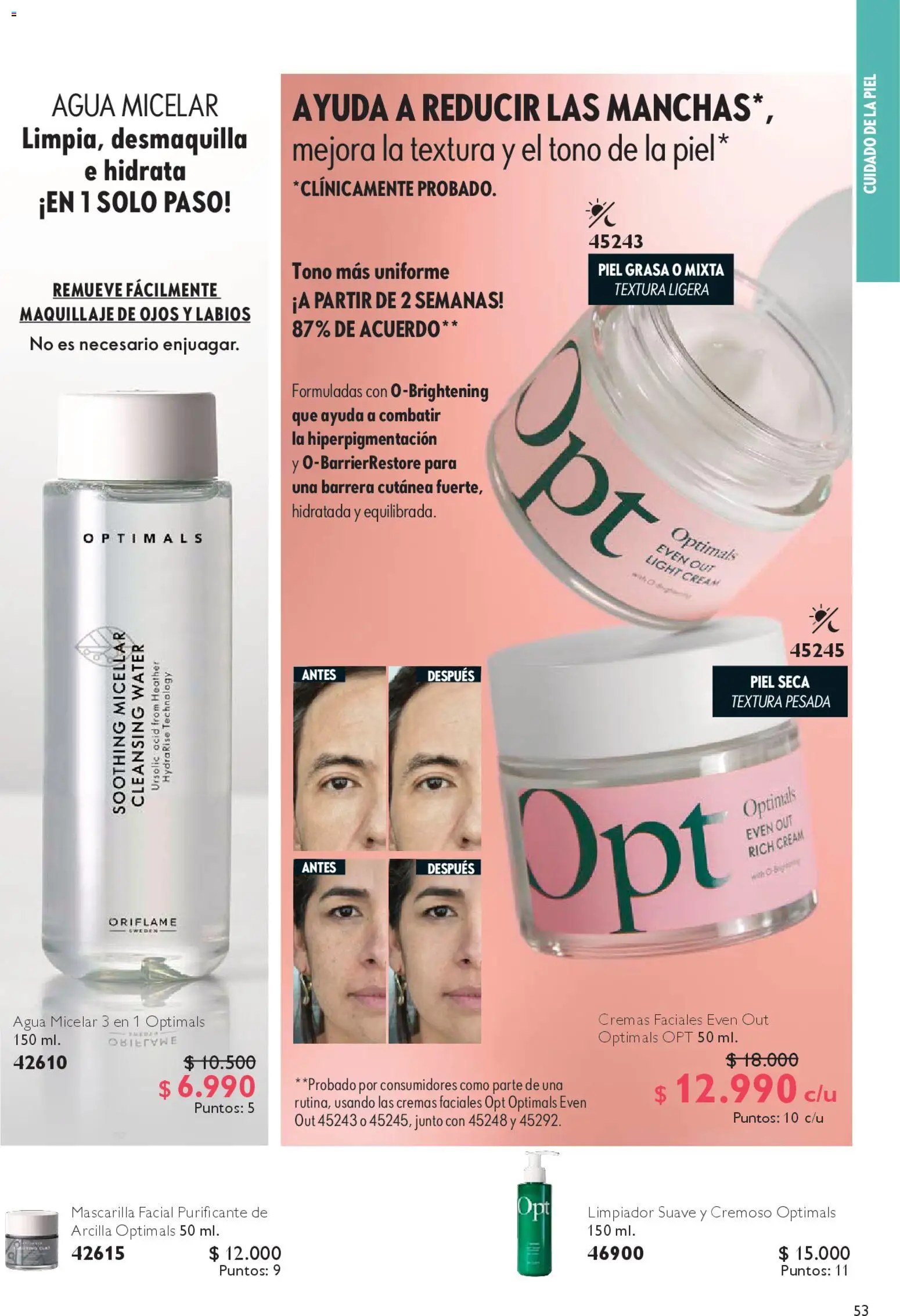 Oriflame catálogo │ válido desde el 14.02.2026 | Página: 53 | Productos: Agua, Limpiador, Maquillaje, Mascarilla