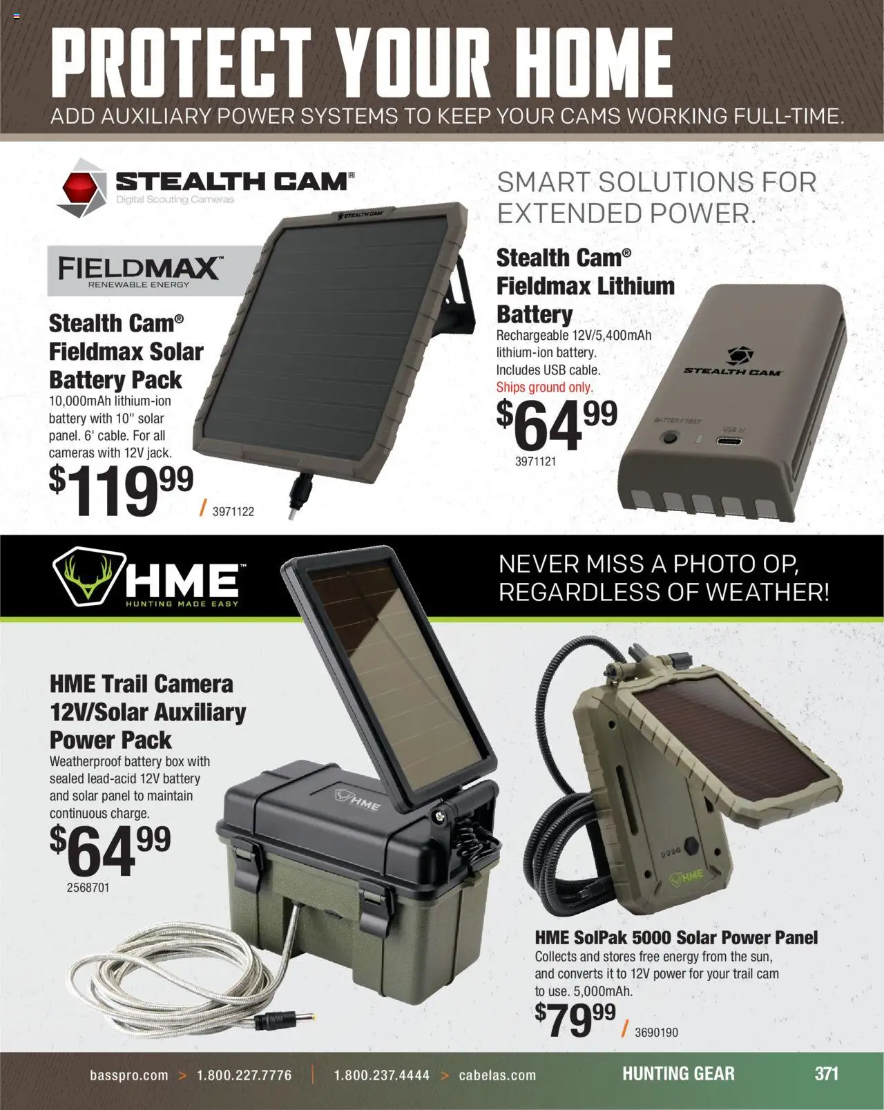 Cabela's Hunting Master 25 - valid from 11.08.2025 | Page: 371 | Products: Box, Battery, Usb, Trail Camera