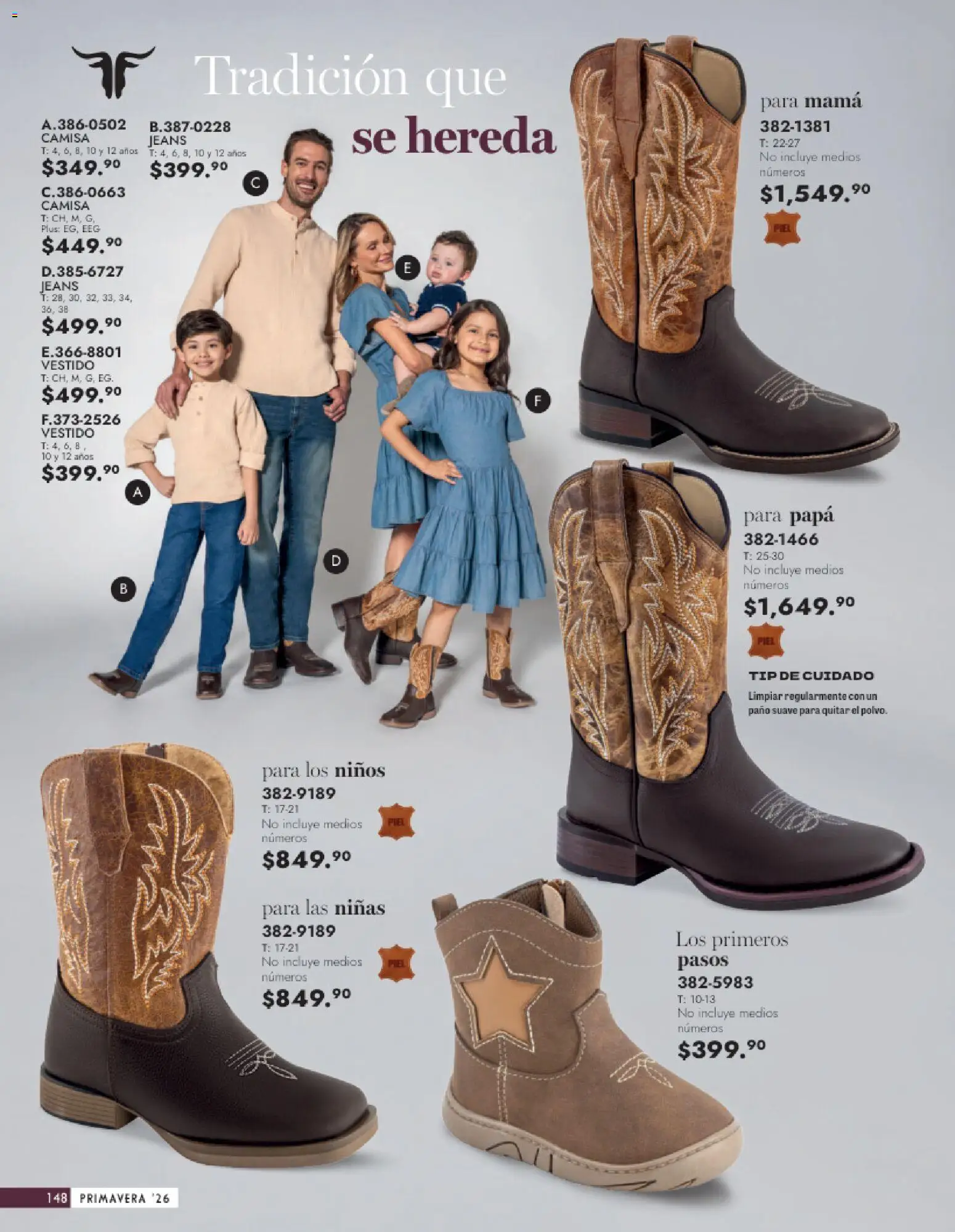 Nuevas ofertas de Andrea válidas en toda la República Mexicana desde el 25.01.2026. ¡Encuentra las mejores ofertas en Andrea catálogo Calzado Caballero! | Página: 148 | Productos: Papa, Camisa, Vestido