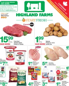 Preview of Highland Farms weekly flyer / circulaire from shop Highland Farms valid from 27.11.2025