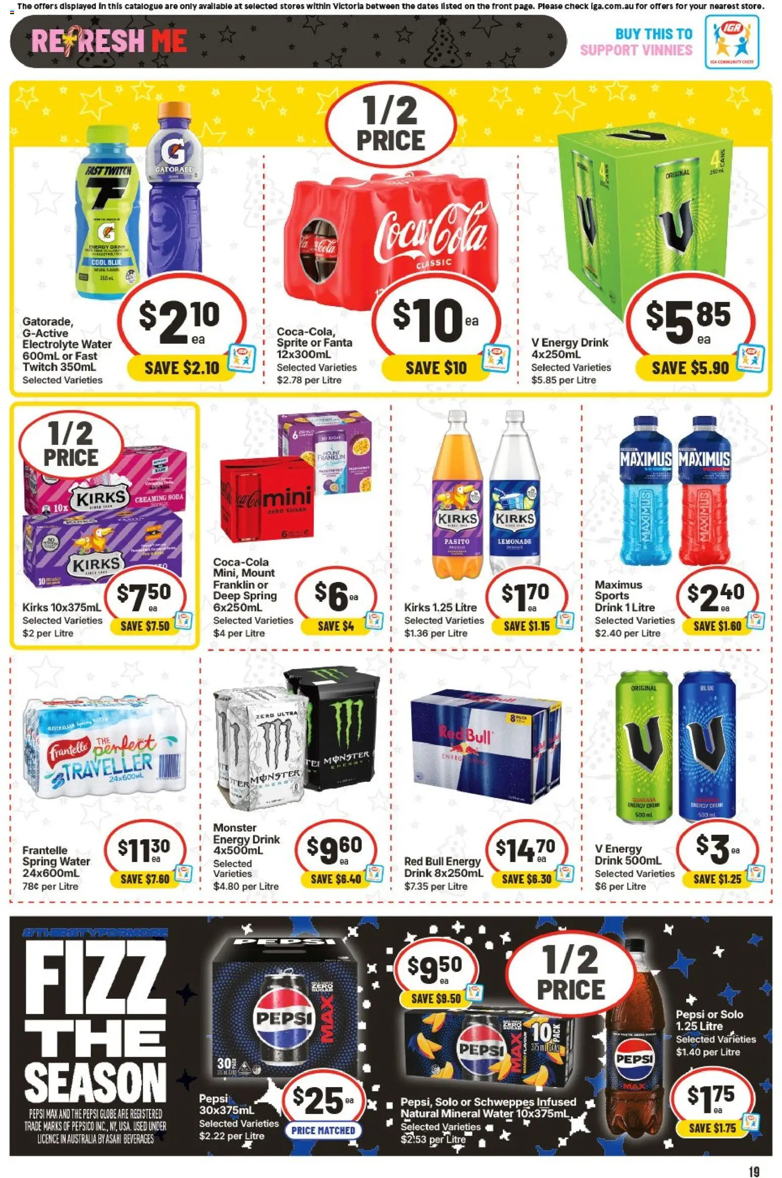 IGA catalogue - valid from 10.12.2025 | Page: 20 | Products: Pepsi, Dress, Water, Pepsi Max