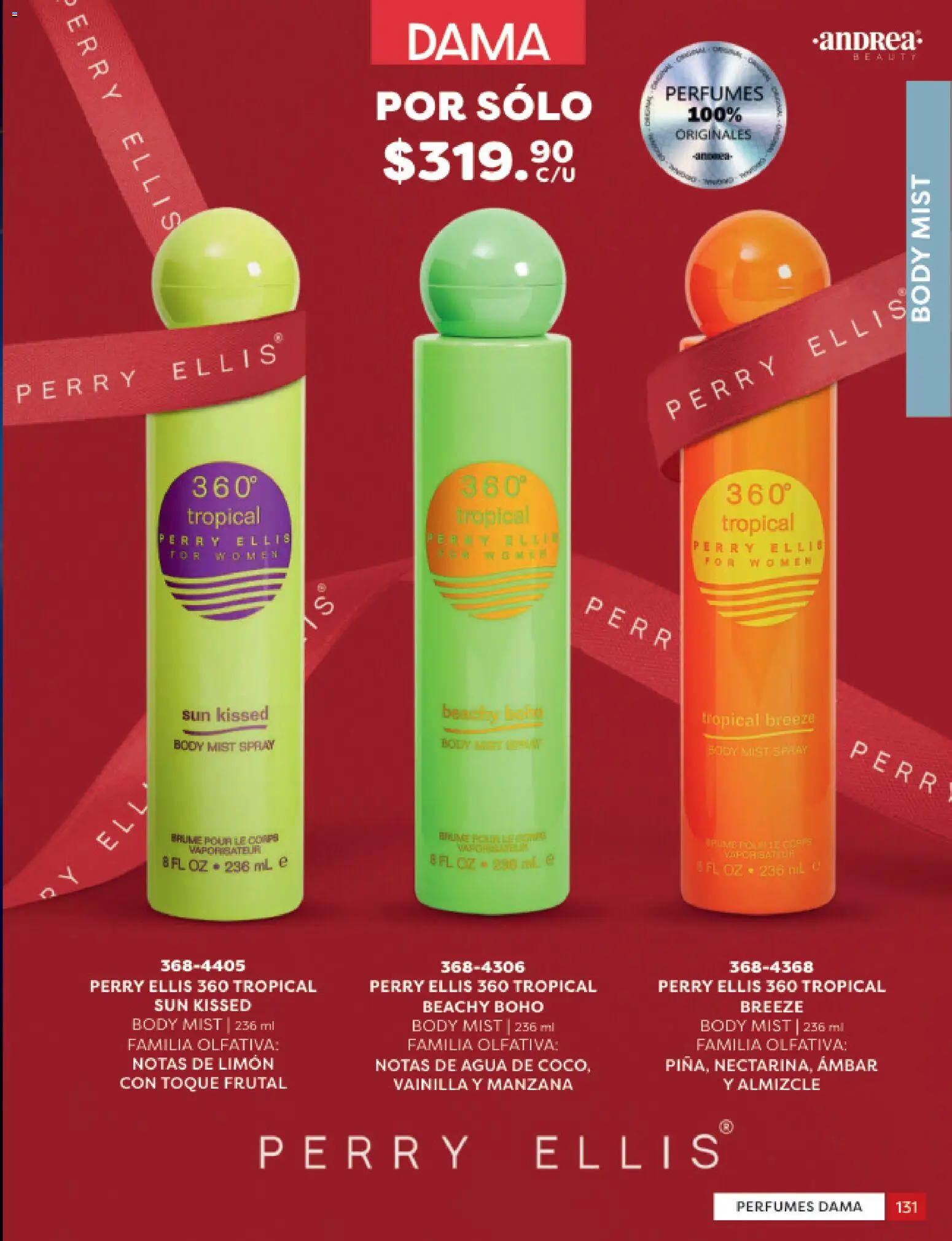 Nuevas ofertas de Andrea válidas en toda la República Mexicana desde el 31.10.2025. ¡Encuentra las mejores ofertas en Andrea catálogo Beauty! | Página: 131 | Productos: Manzana, Agua, Limón, Body