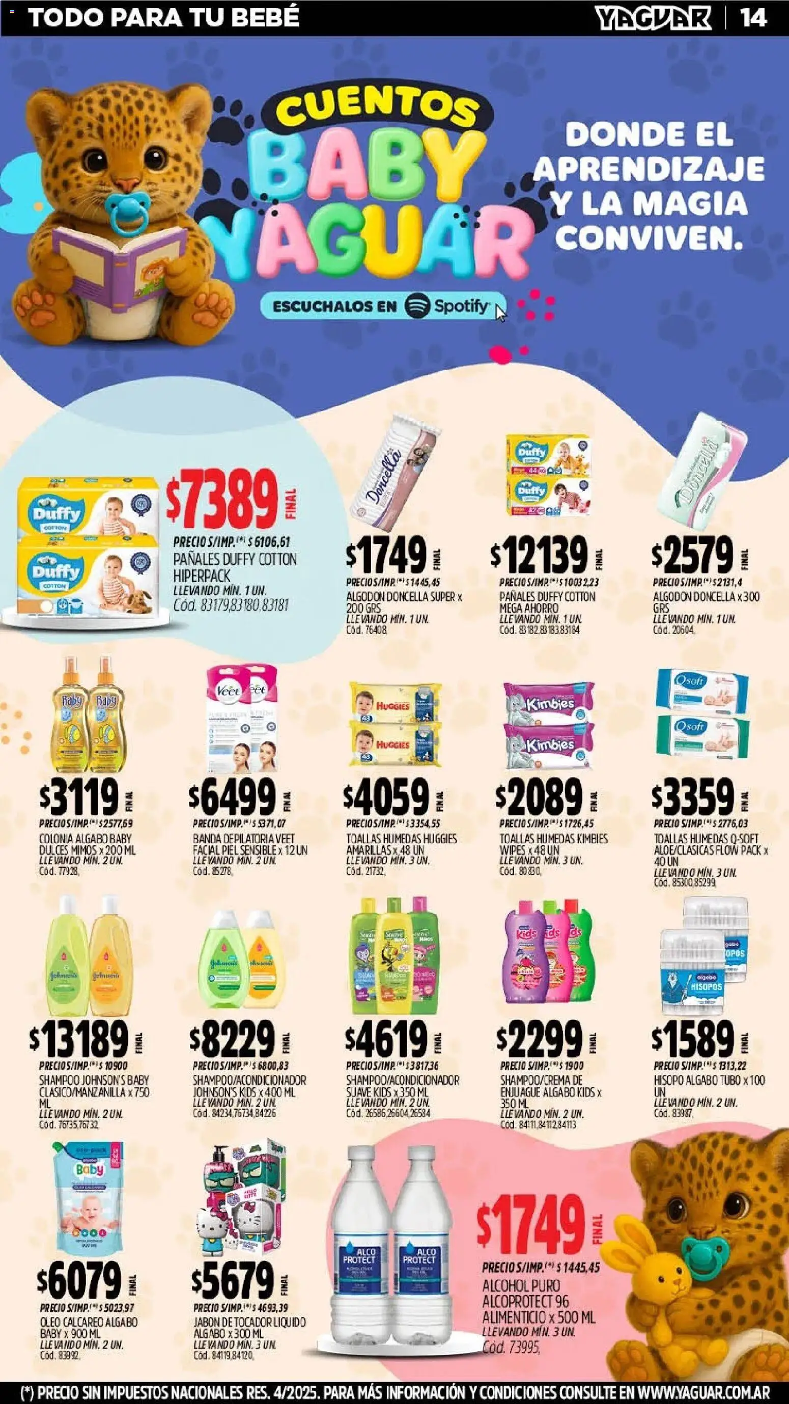 Yaguar - Oferta Semanal Salta │ válido desde el 02.03.2026 | Página: 14 | Productos: Toallas, Shampoo, Jabón, Pañales
