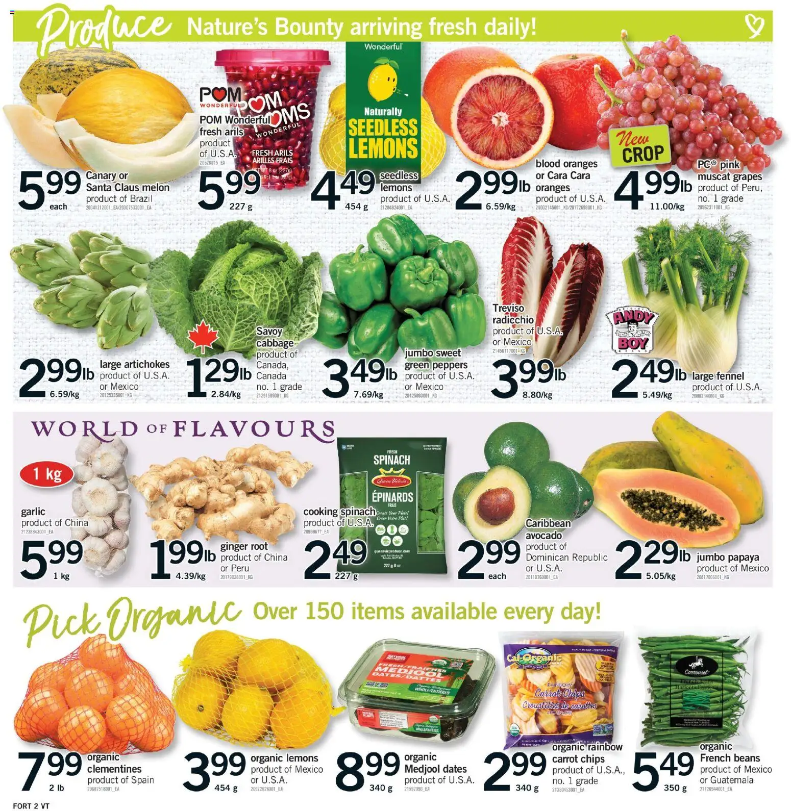 Fortinos flyer valid from 01.01.2026 | Page: 3 | Products: Chips, Carrot, Oranges