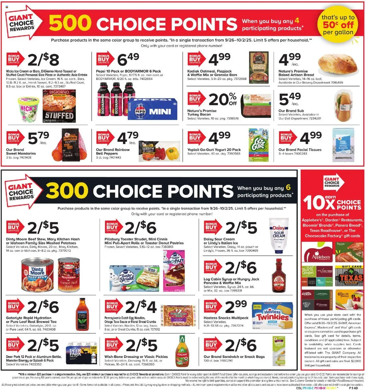 Giant Weekly Ad - valid from 26.09.2025 | Page: 7 | Products: Toaster, Cheese, Pizza, Ice cream