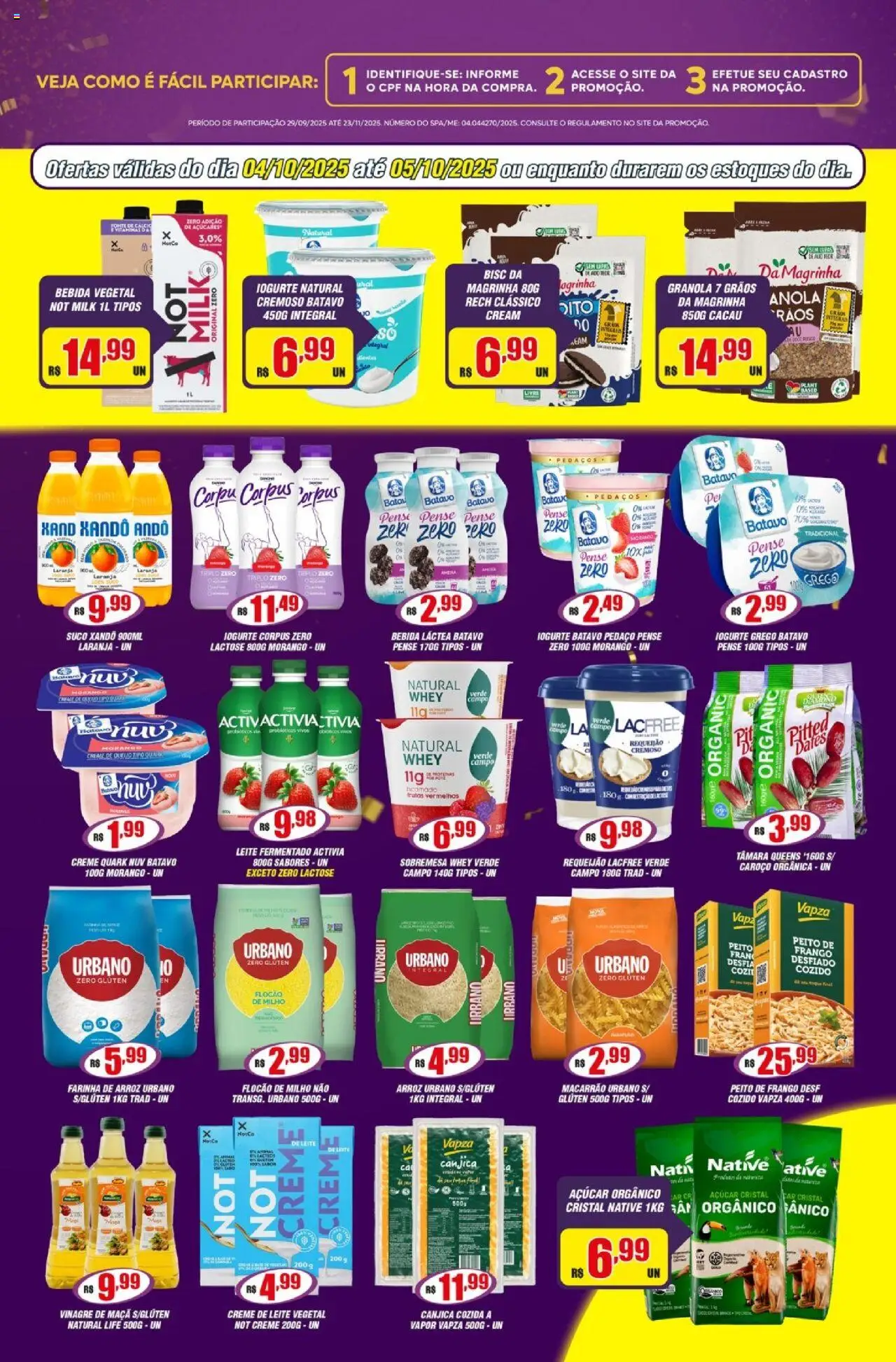 Violeta Supermercados Folheto - válido de 04.10.2025 | Página: 5 | Produtos: Iogurte, Creme de leite, Requeijão, Iogurte grego