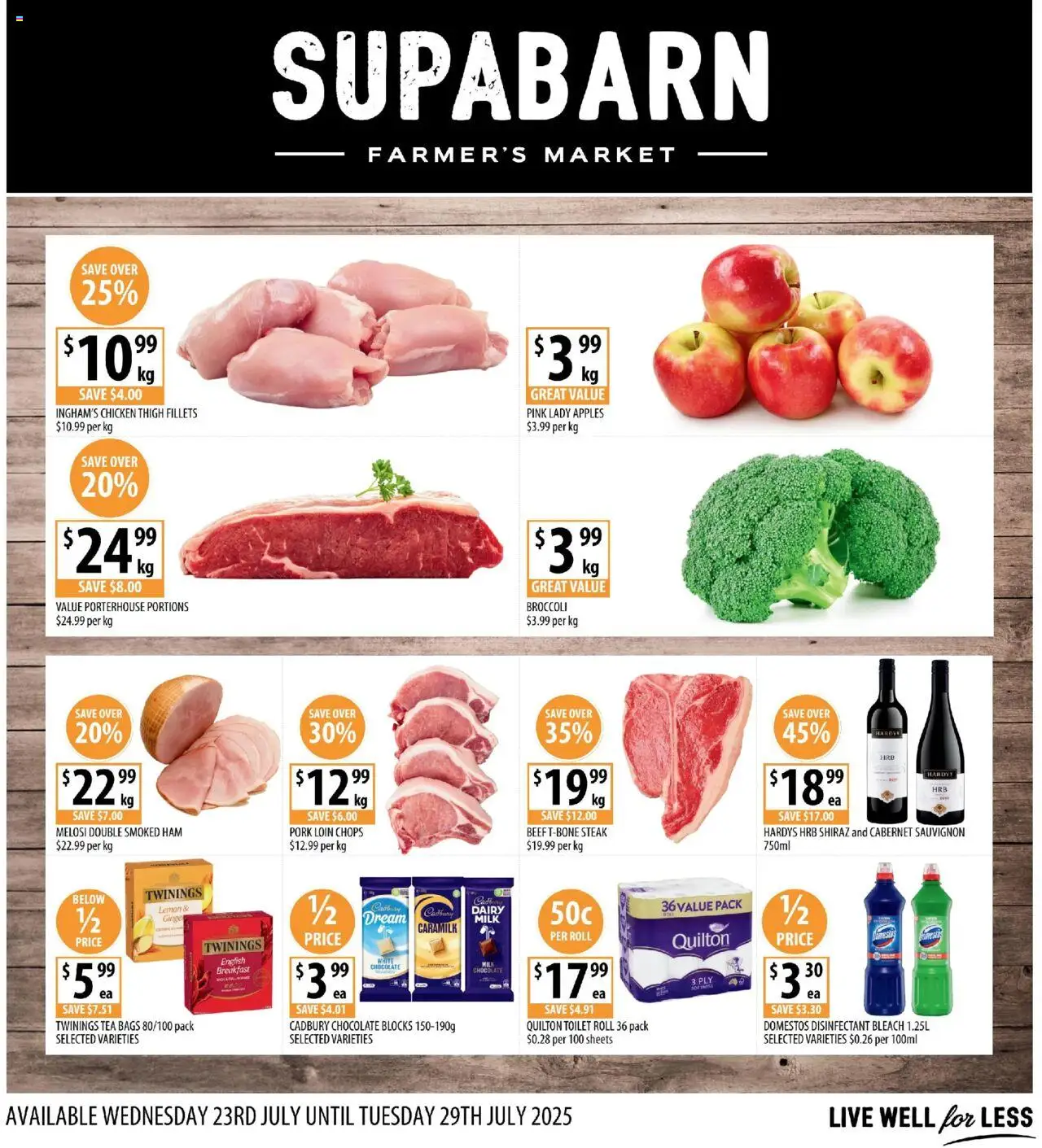 Supabarn catalogue - valid from 23.07.2025 | Page: 1 | Products: Ham, Chicken, Apples, Lemon