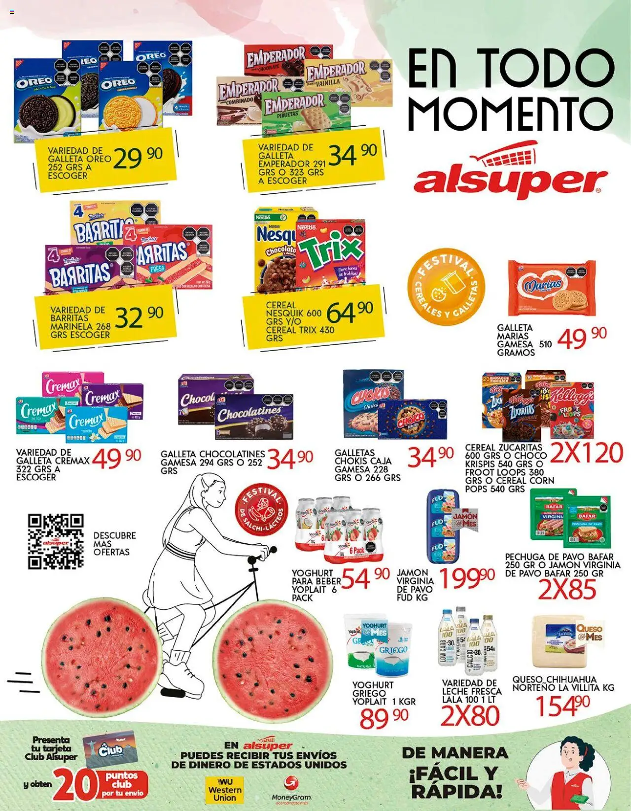 Nuevas ofertas de Alsuper válidas en toda la República Mexicana desde el 16.09.2025. ¡Encuentra las mejores ofertas en Alsuper - Folleto Laguna! | Página: 8 | Productos: Leche, Chocolate, Jamón, Galletas