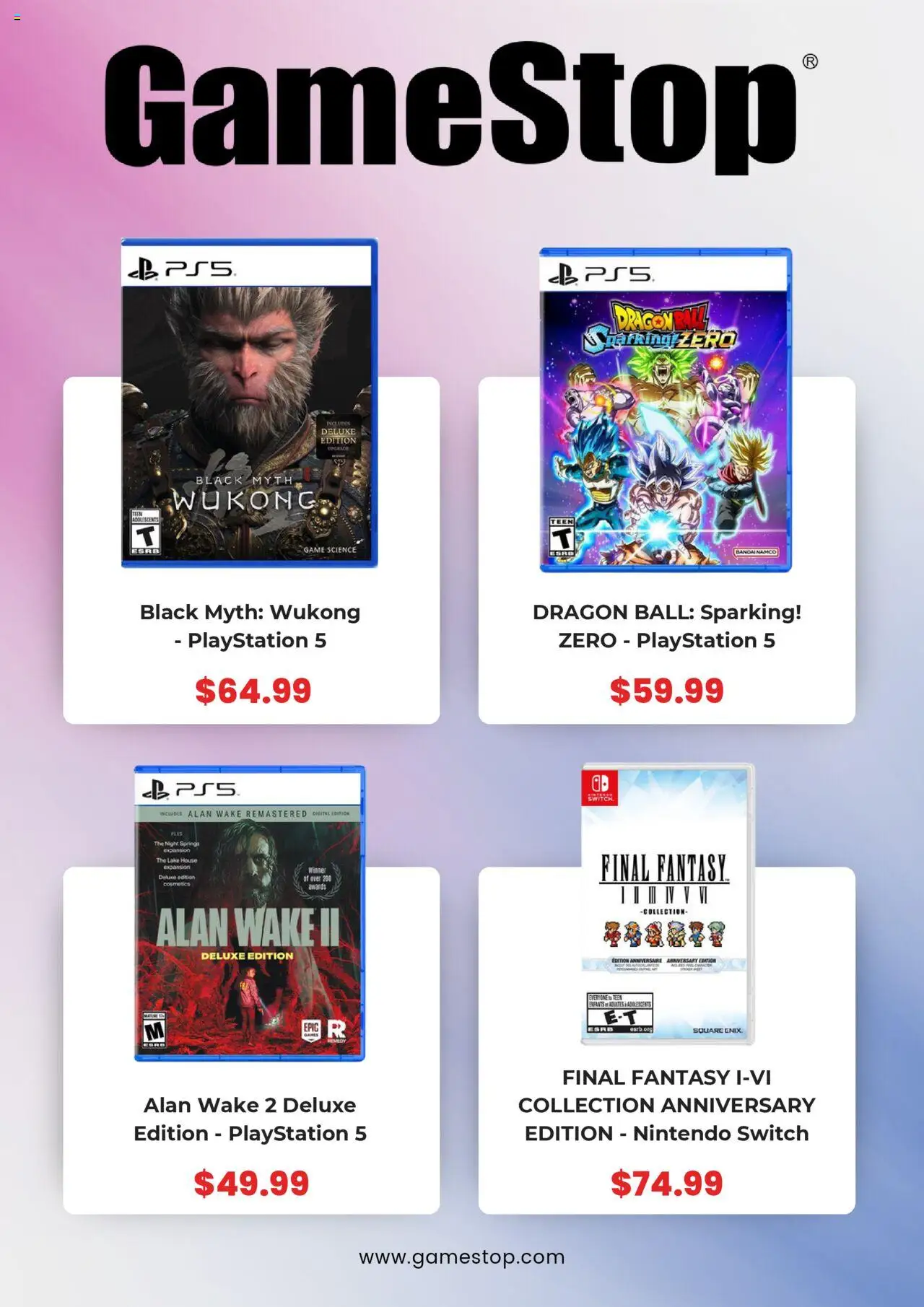 GameStop Weekly Ad - valid from 29.09.2025 | Page: 3 | Products: Switch, Playstation, Game, Nintendo