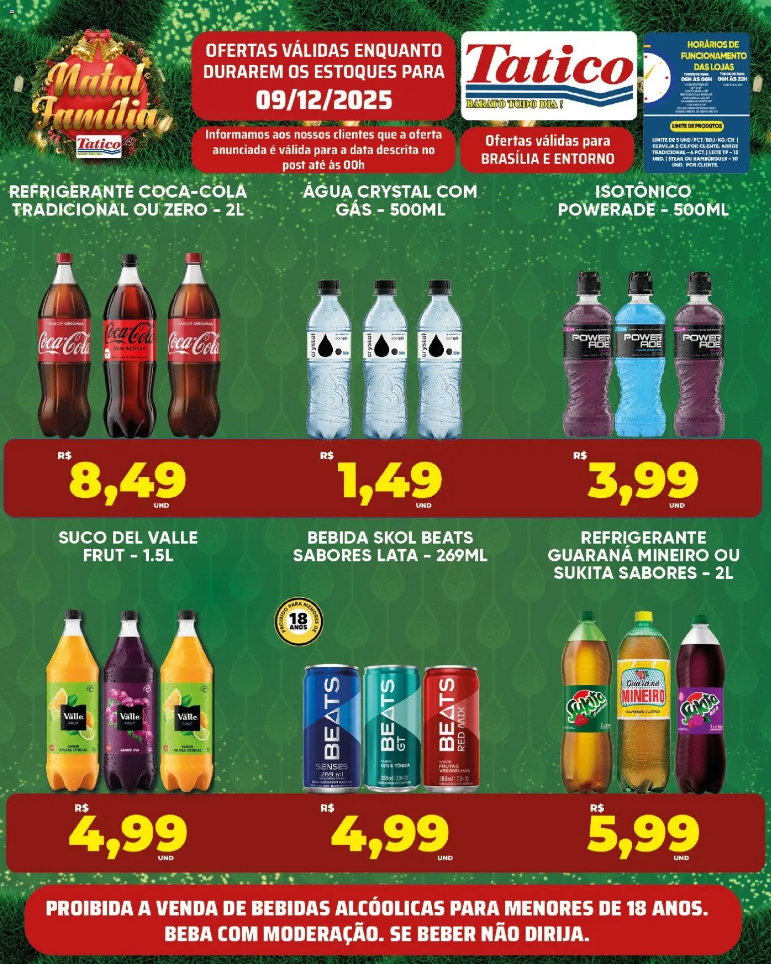 Tatico Folheto - válido de 09.12.2025 | Página: 5 | Produtos: Guaraná, Hambúrguer, Pá, Isotônico