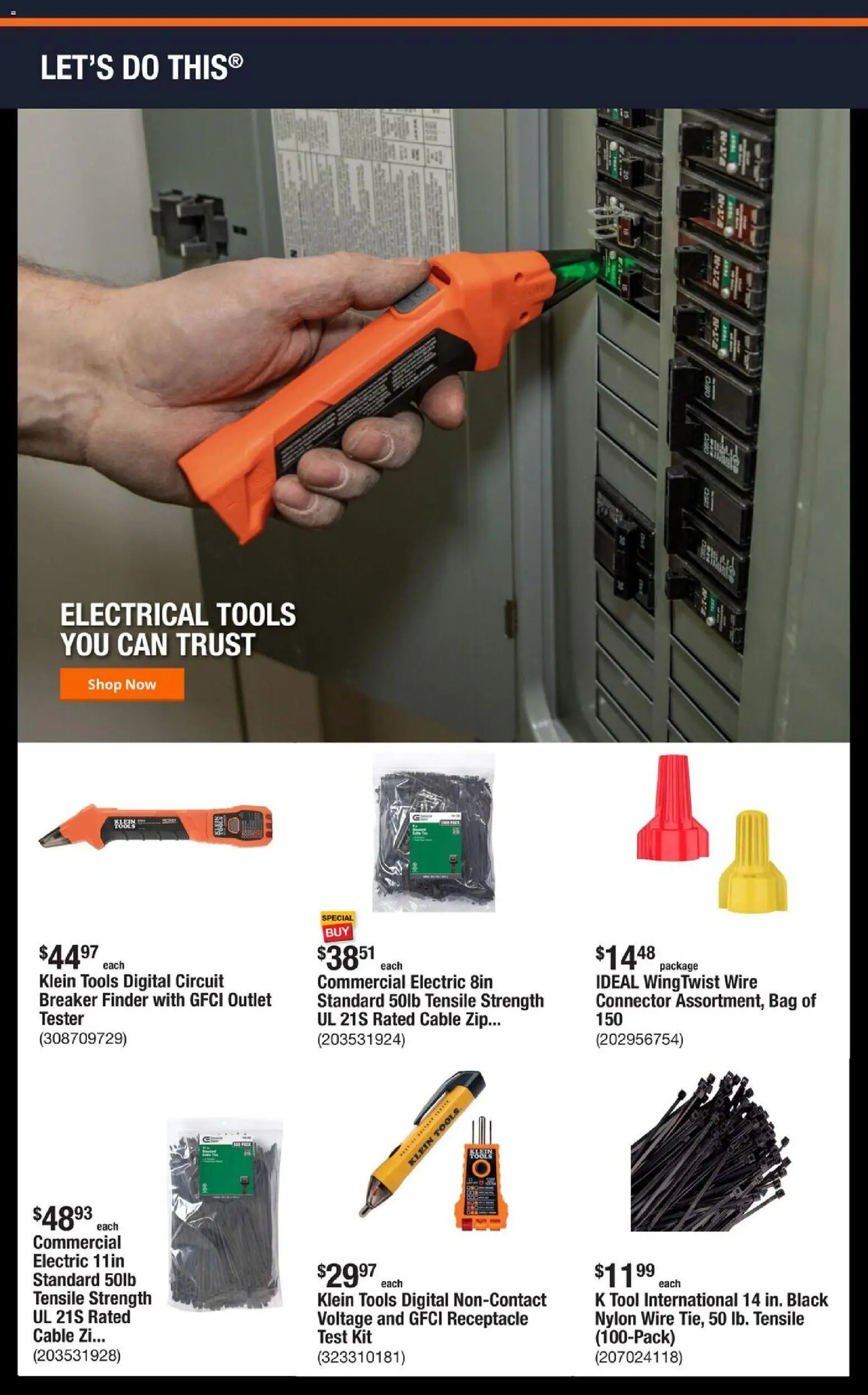 Home Depot Shop Pro Ad - GA - valid from 10.11.2025 | Page: 3 | Products: Wire, Cable, Connector, Bag