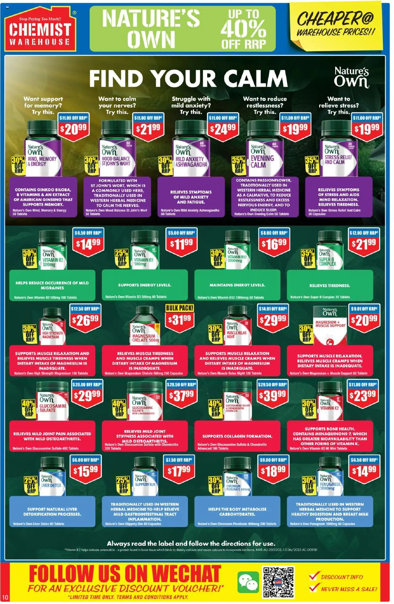Chemist Warehouse catalogue - valid from 02.10.2025 | Page: 10 | Products: Collagen, Herbal, Tablets, Vitamin