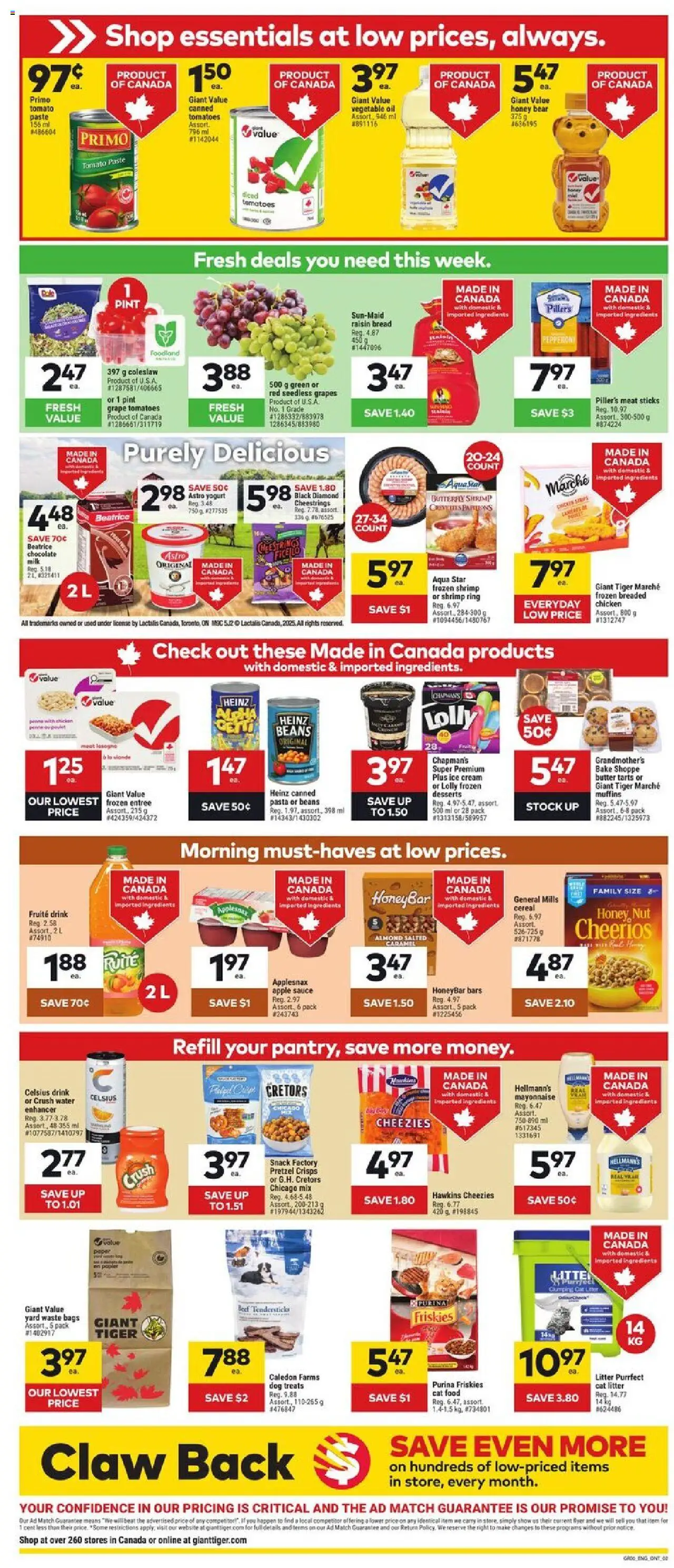 Giant Tiger flyer valid from 10.09.2025 | Page: 2 | Products: Cheese, Yogurt, Bread, Chocolate