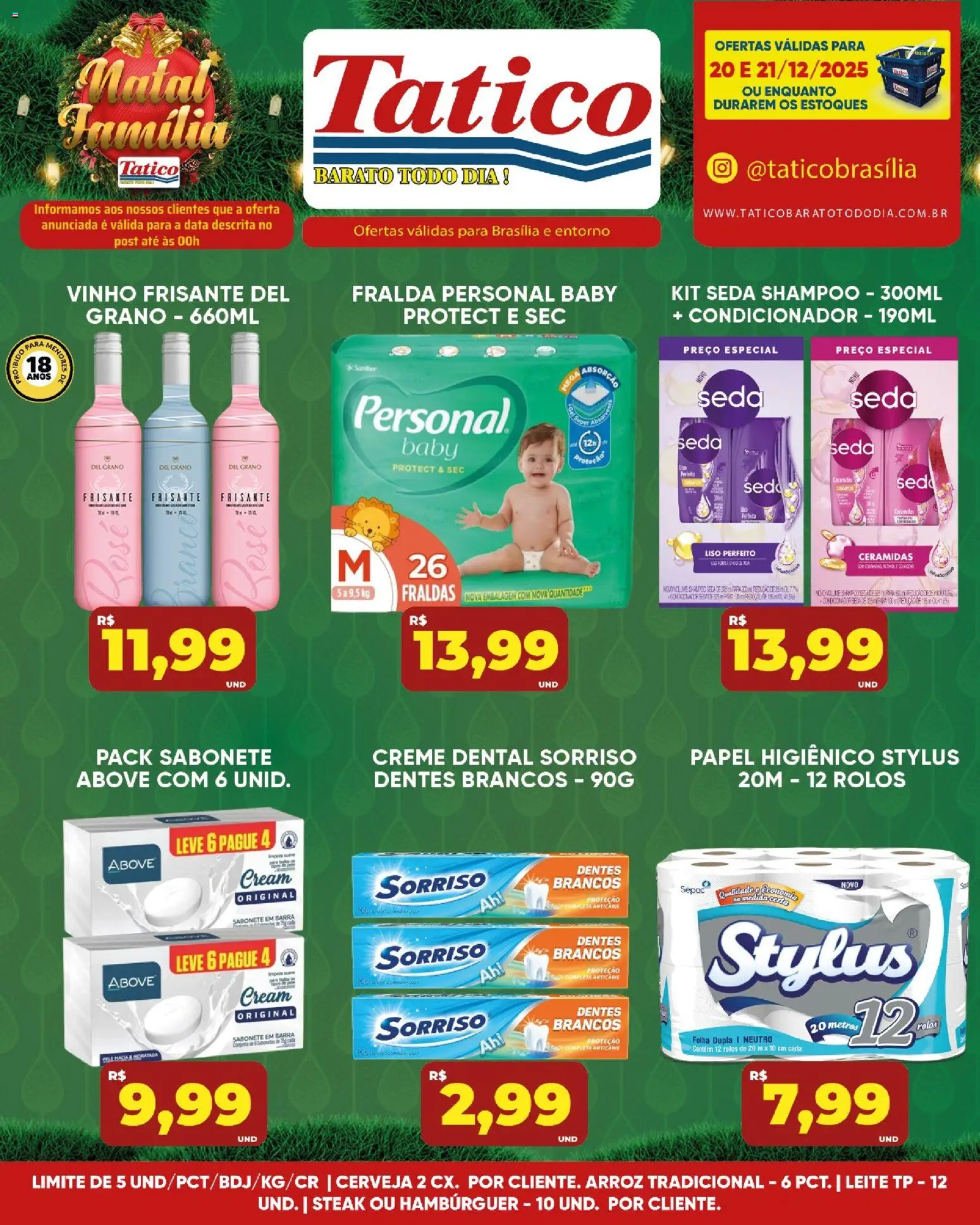 Tatico Folheto - válido de 20.12.2025 | Página: 7 | Produtos: Condicionador, Leite, Hambúrguer, Pá