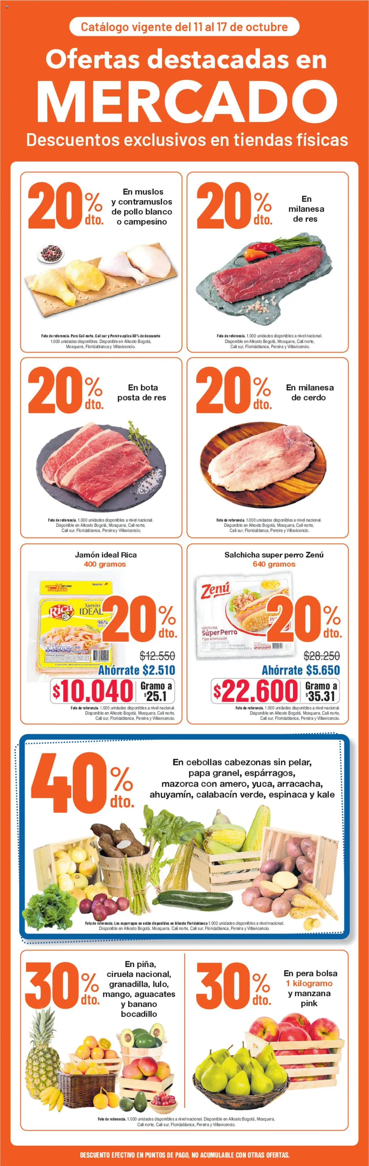 Alkosto revista - valida desde el 11.10.2025 | Página: 2 | Productos: Cerdo, Banano, Mazorca, Papa