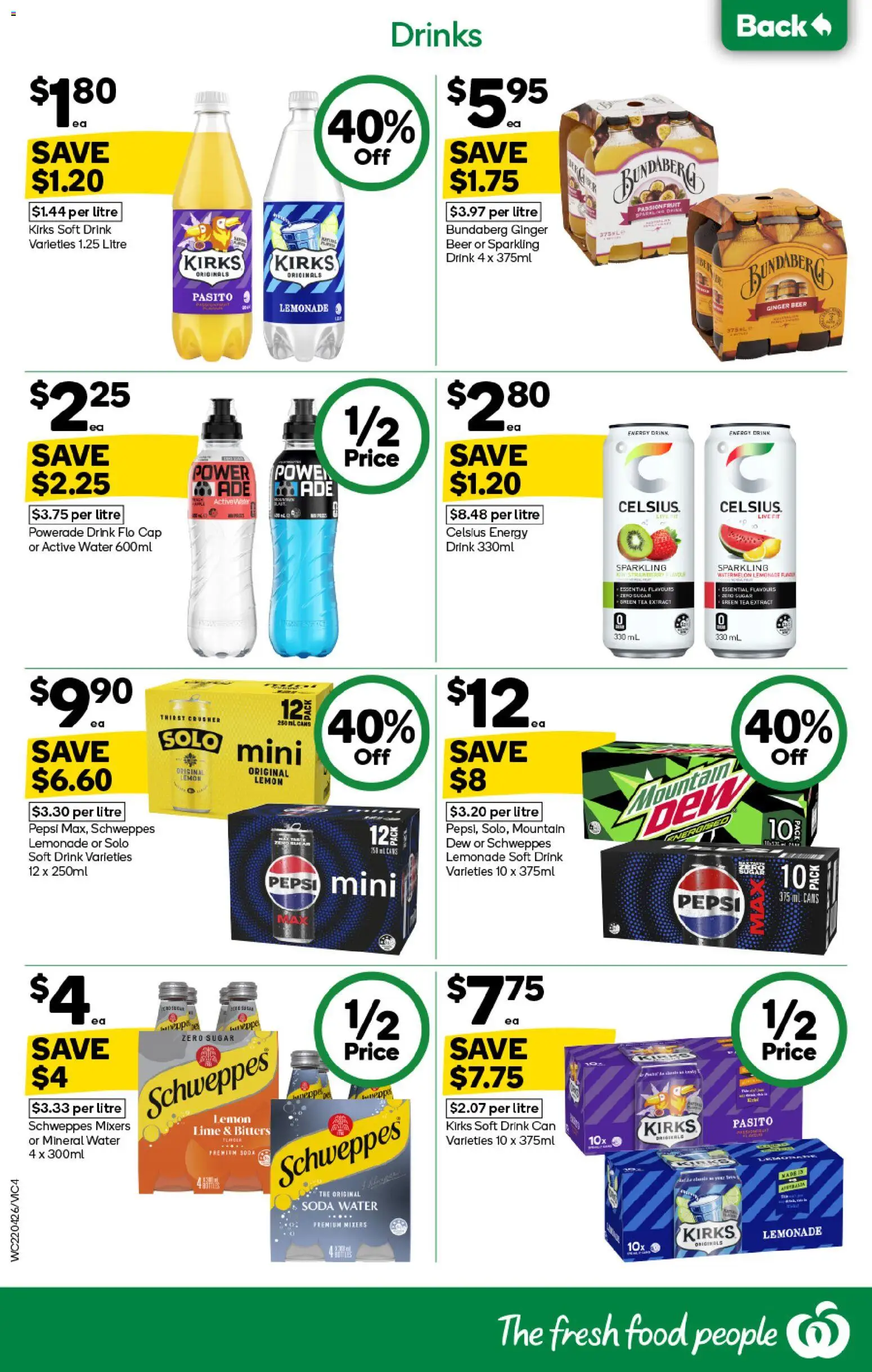 Woolworths catalogue - valid from 22.04.2026 | Page: 4 | Products: Beer, Tea, Watermelon, Cap