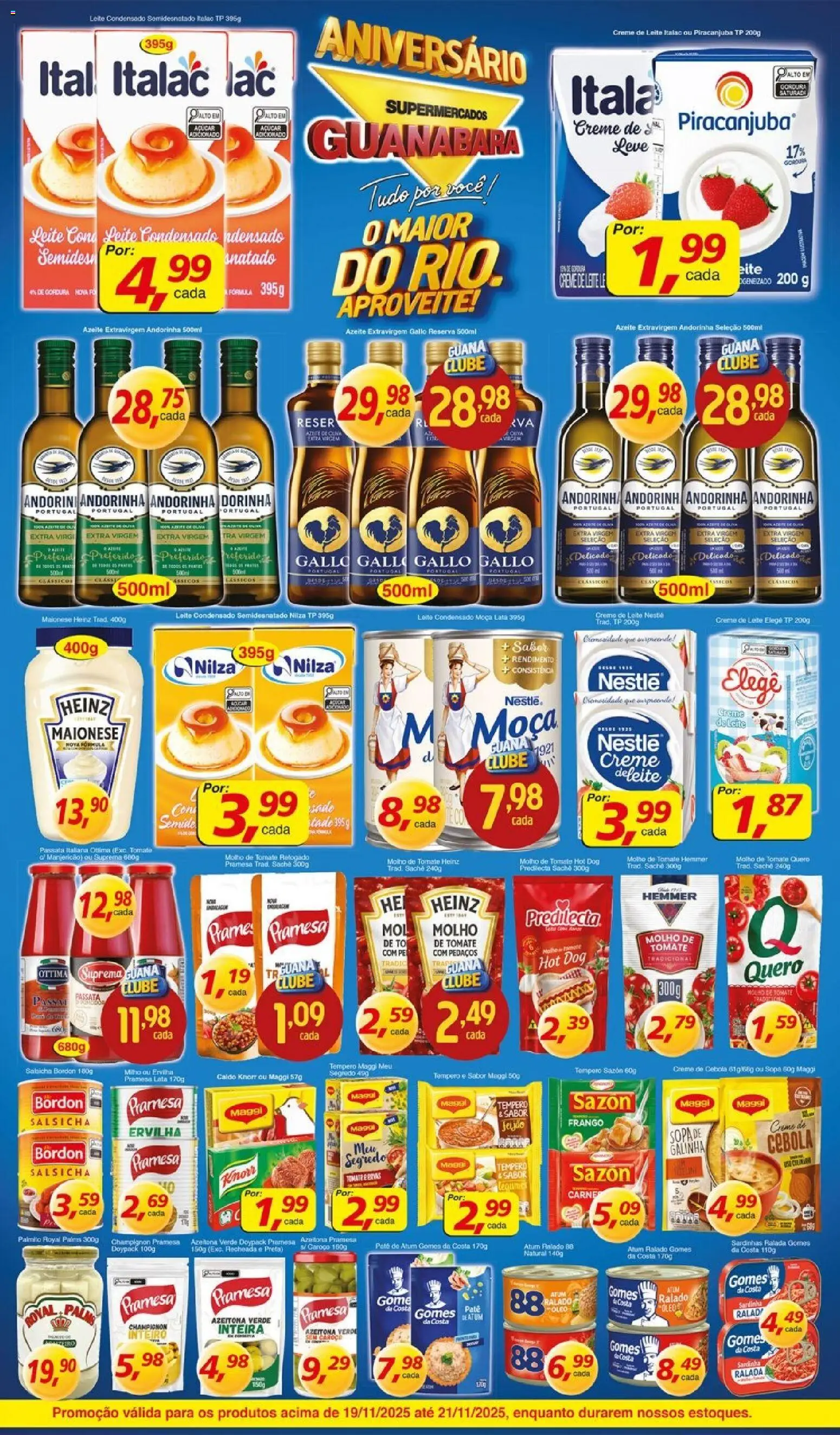 Supermercados Guanabara Folheto - válido de 19.11.2025 | Página: 3 | Produtos: Cebola, Ervilha, Manjericão, Azeite