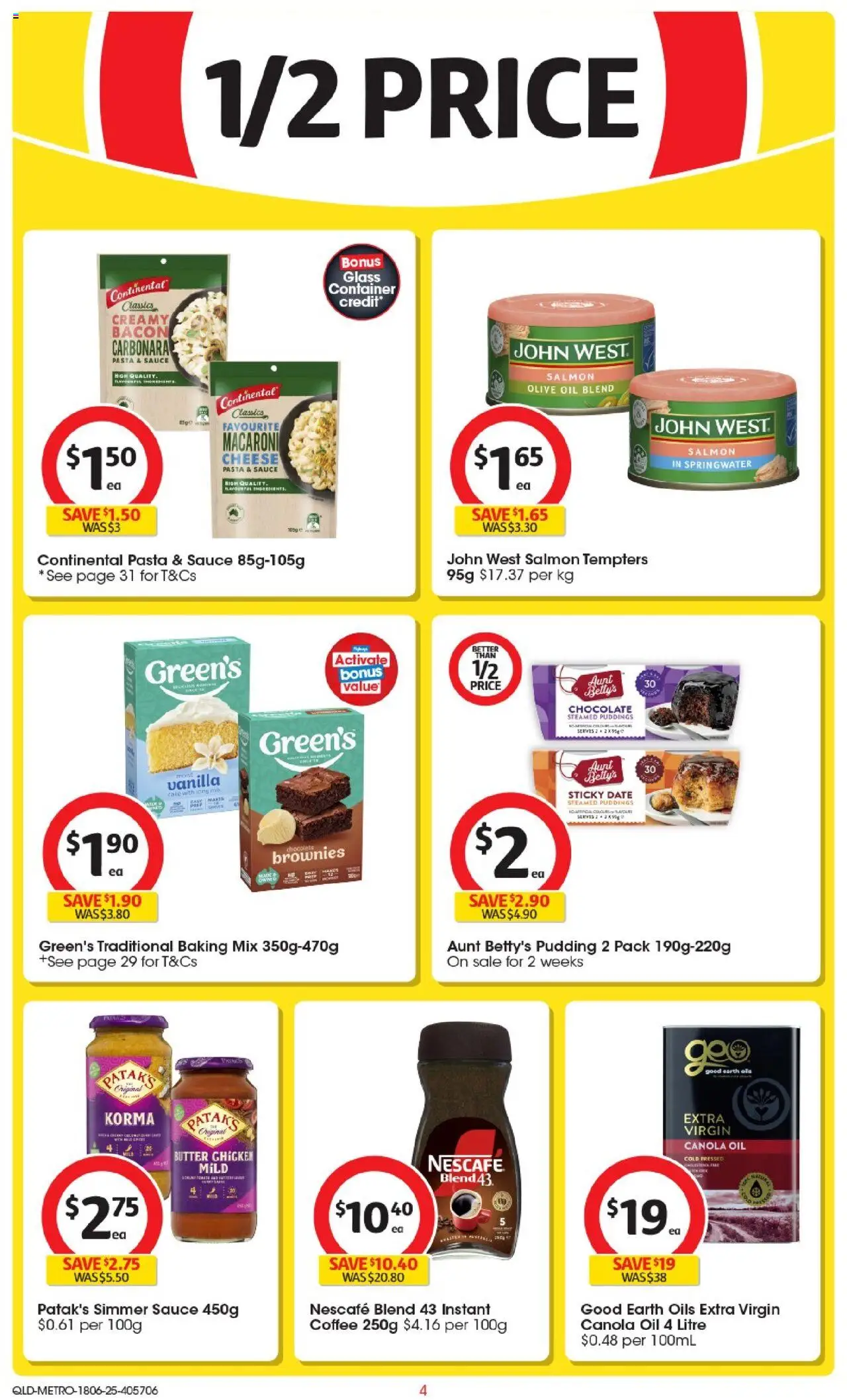 Coles catalogue - valid from 18.06.2025 | Page: 4 | Products: Cheese, Oil, Chocolate, Sauce