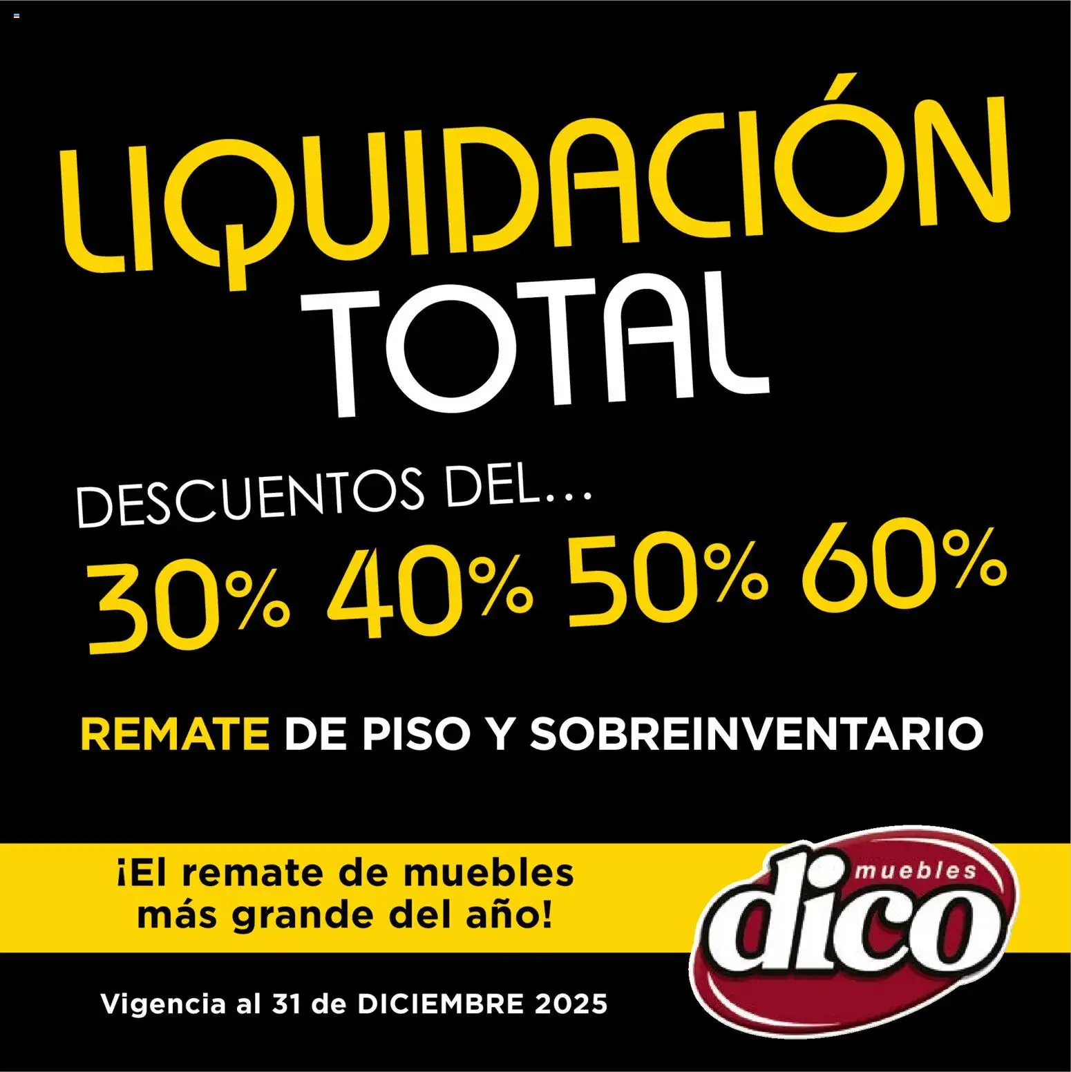 Nuevas ofertas de Muebles Dico válidas en toda la República Mexicana desde el 04.12.2025. ¡Encuentra las mejores ofertas en Muebles Dico Liquidación Total! | Página: 1