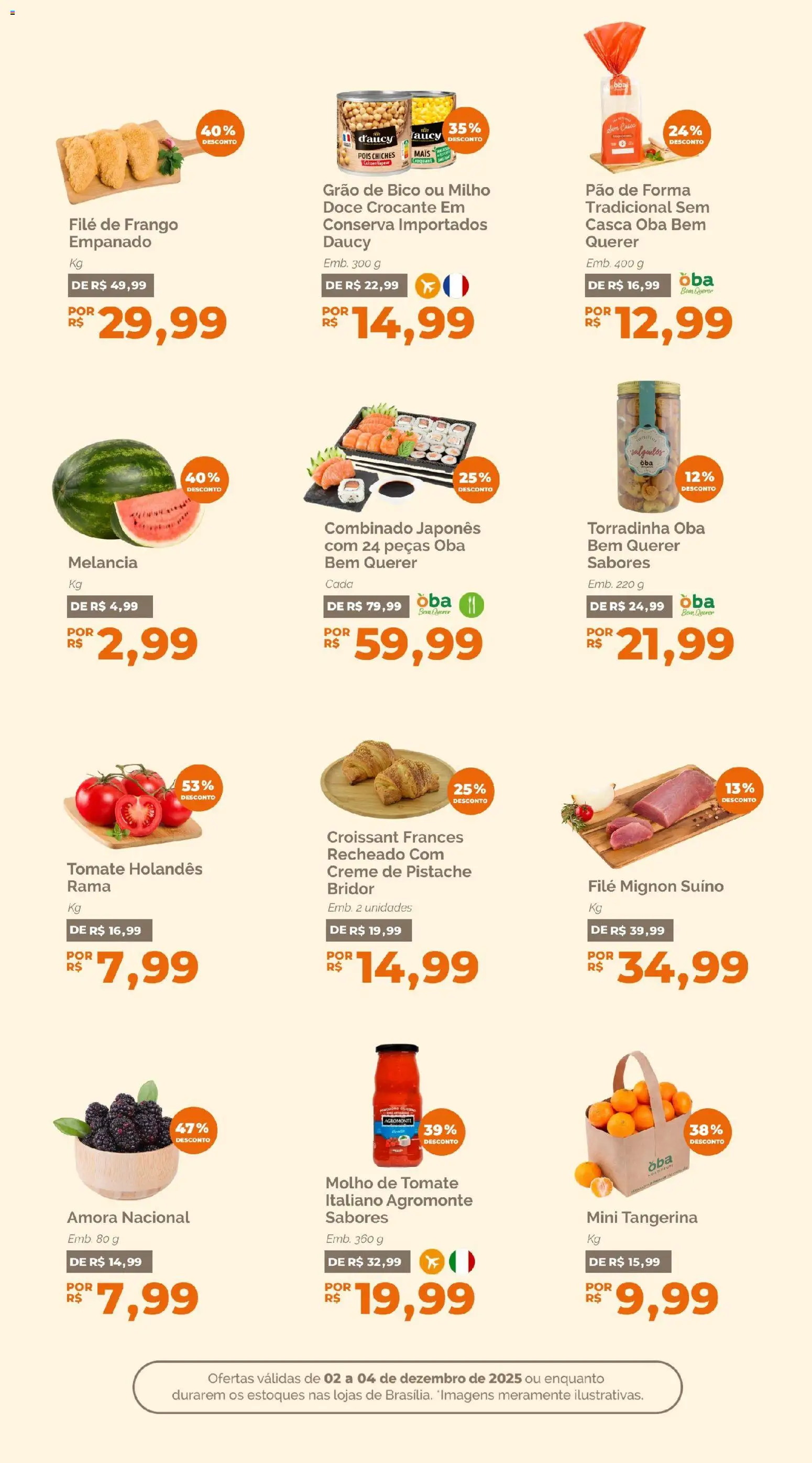Oba Hortifruti Folheto - válido de 02.12.2025 | Página: 5 | Produtos: Pistache, Filé mignon, Filé de frango, Pão de forma
