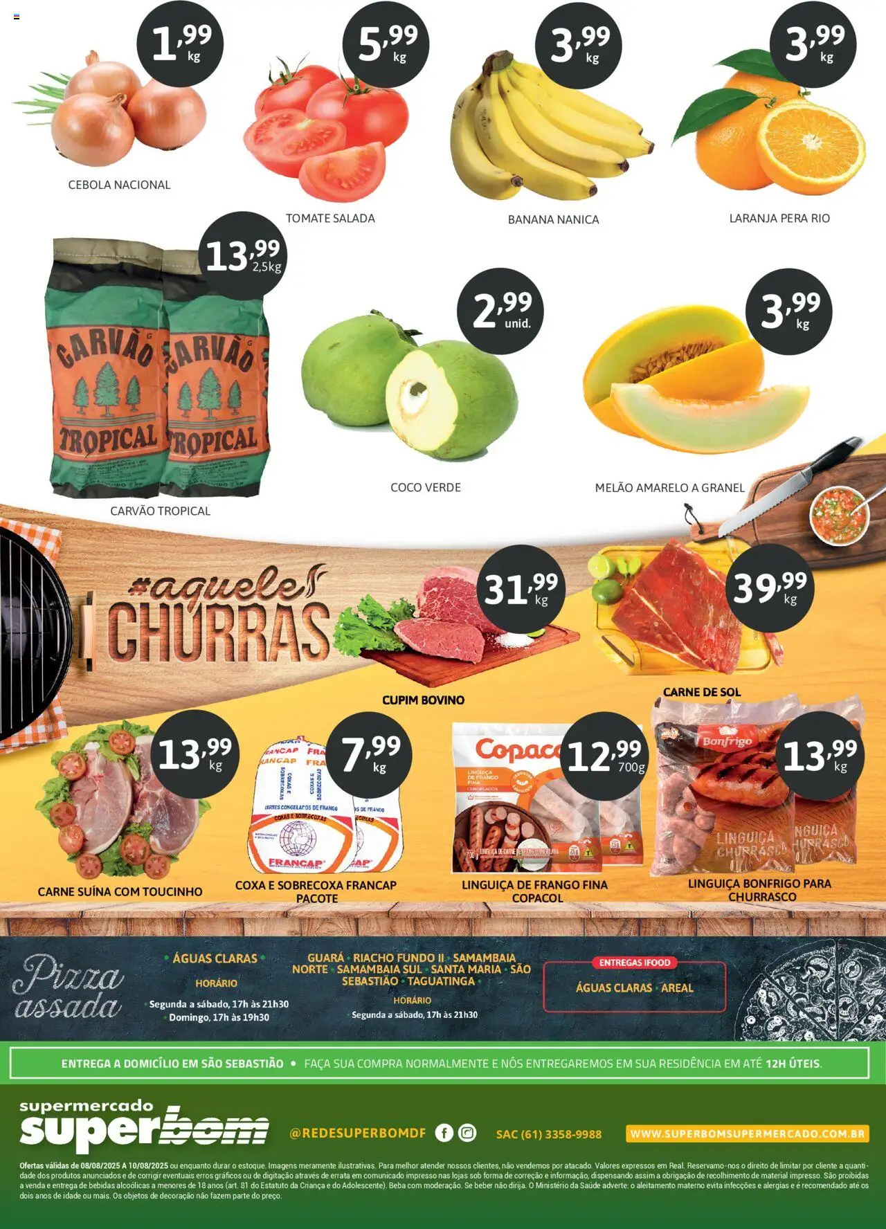 Superbom Folheto - válido de 08.08.2025 | Página: 2 | Produtos: Pera, Cebola, Faca, Carne