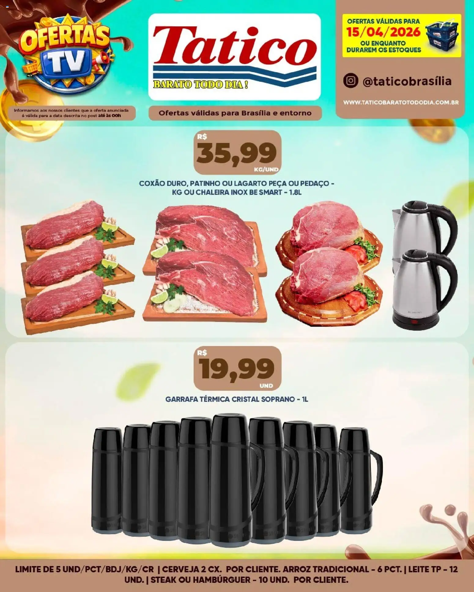 Tatico Folheto - válido de 16.04.2026 | Página: 40 | Produtos: Garrafa térmica, Leite, Cerveja, Arroz