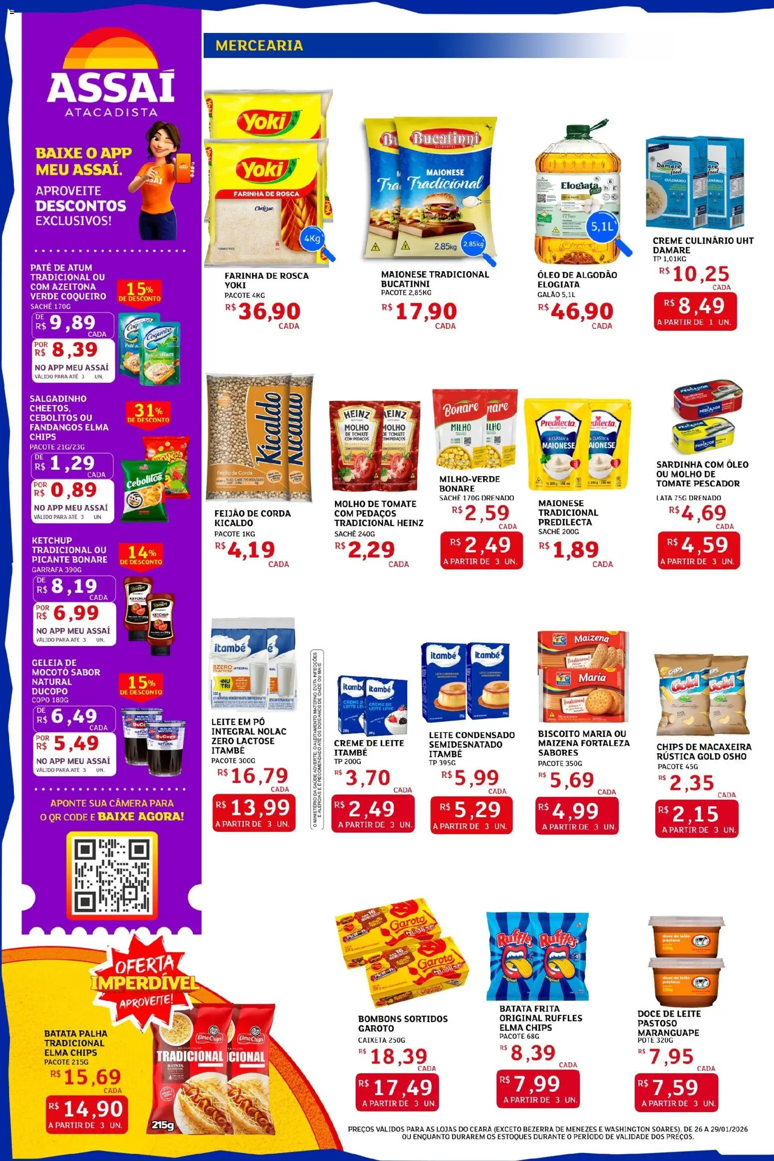 Assaí Atacadista Folheto - válido de 26.01.2026 | Página: 2 | Produtos: Leite, Batata, Leite condensado, Câmera