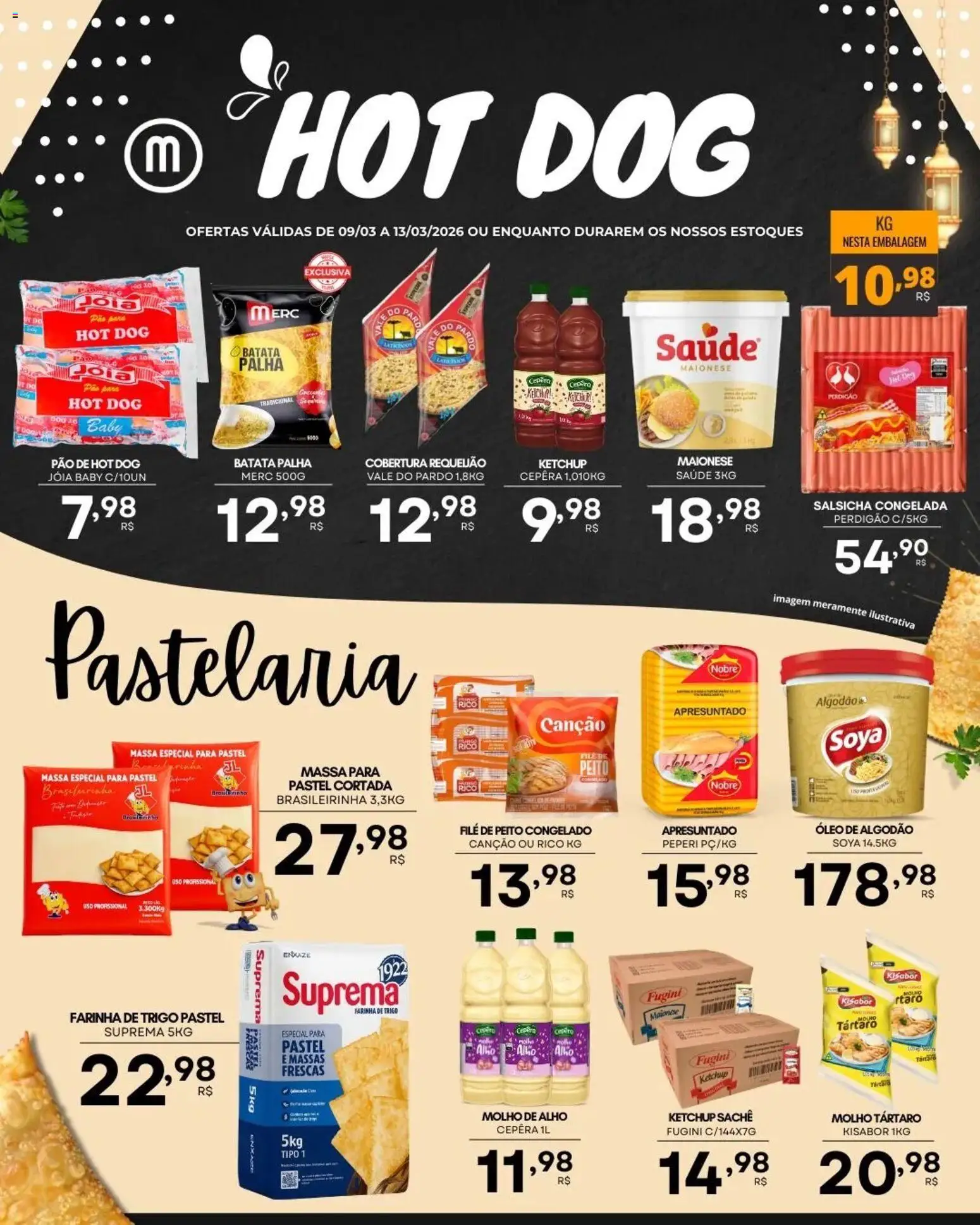 Mercadão Atacadista Folheto - válido de 09.03.2026 | Página: 2 | Produtos: Alho, Farinha de trigo, Massa, Ketchup