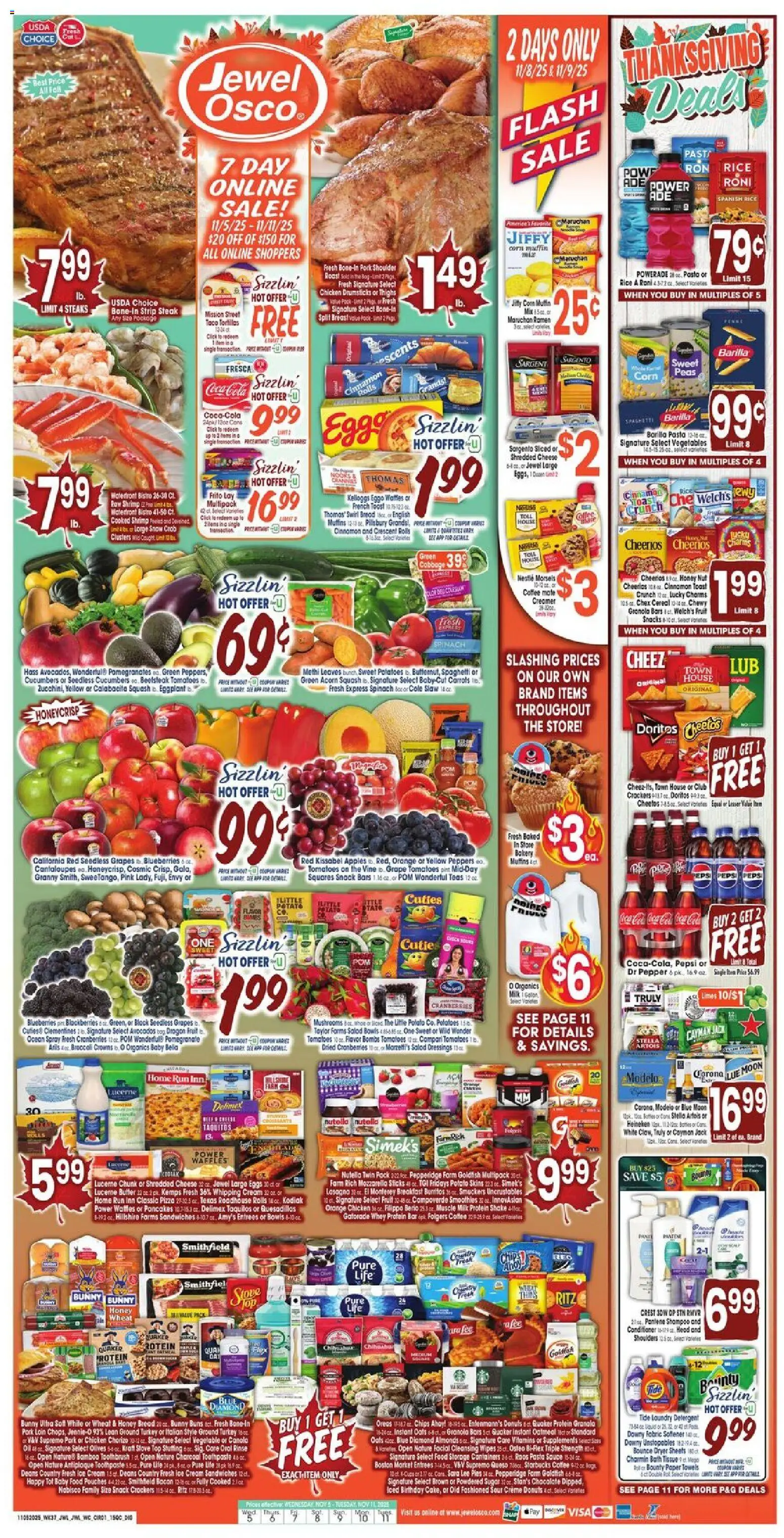 Jewel Osco Weekly Ad - IL - valid from 05.11.2025 | Page: 1 | Products: Oil, Pork, Cucumbers, Vegetables