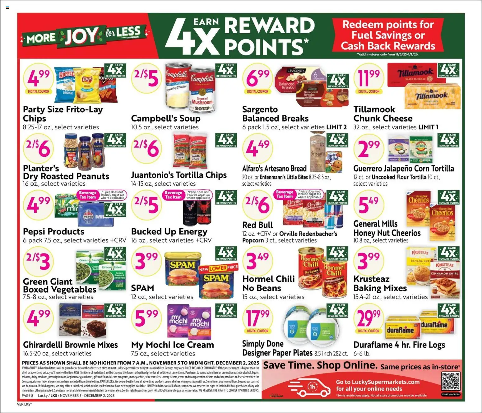 Lucky Supermarkets Big Book of Savings - valid from 05.11.2025 | Page: 8 | Products: Cheese, Cream, Vegetables, Sugar