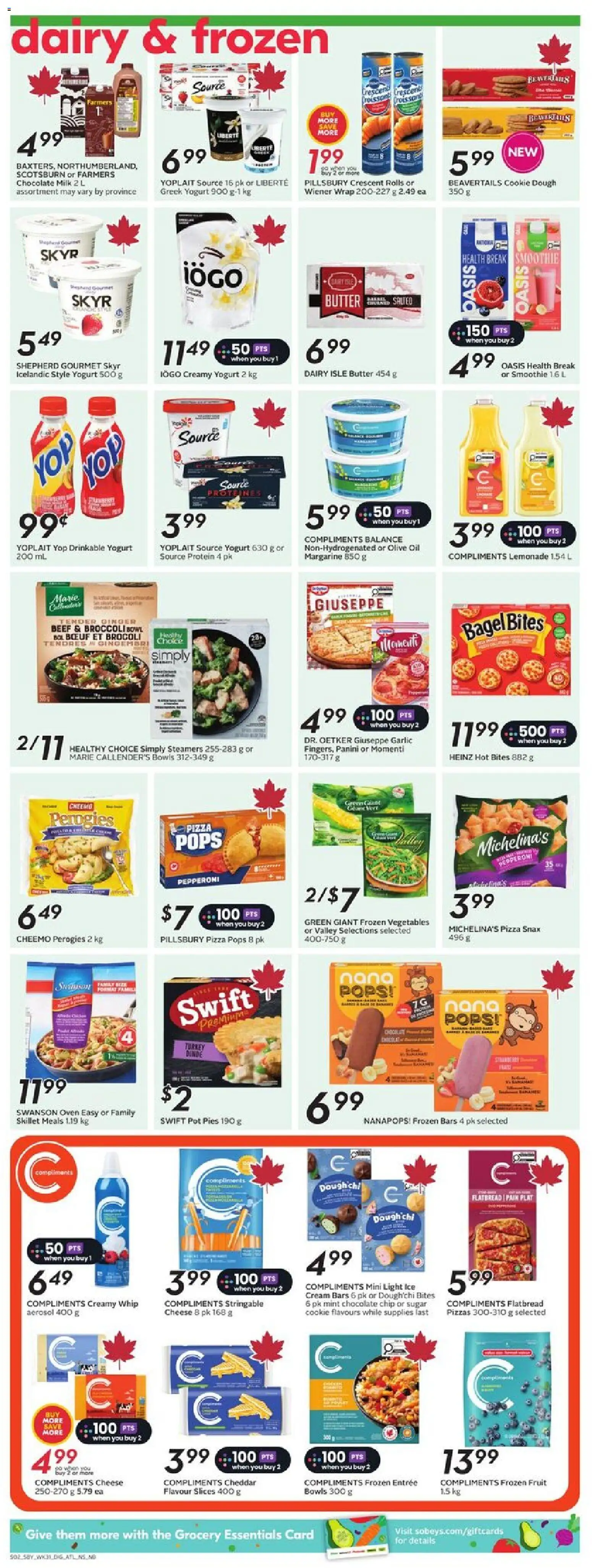 Sobeys flyer valid from 27.11.2025 | Page: 10 | Products: Beef, Cream, Oven, Oil