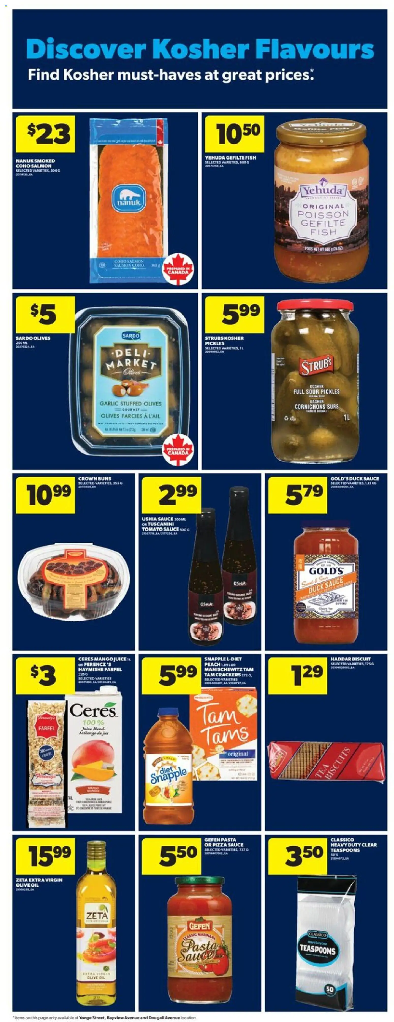 Real Canadian Superstore flyer valid from 23.04.2026 | Page: 24 | Products: Fish, Pasta, Pizza, Juice