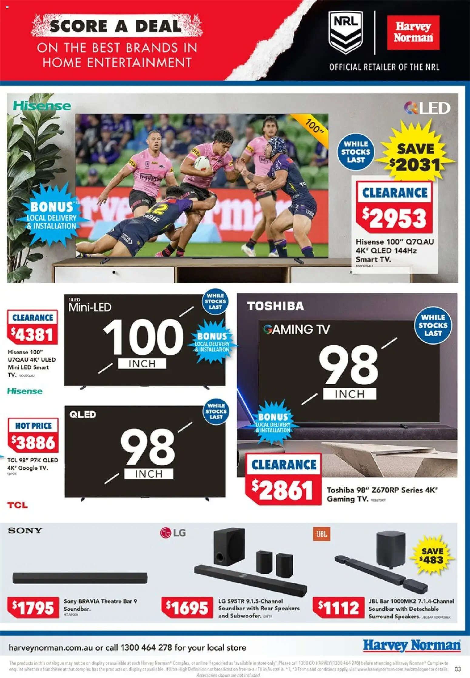 Harvey Norman catalogue - valid from 26.02.2026 | Page: 3 | Products: Tv