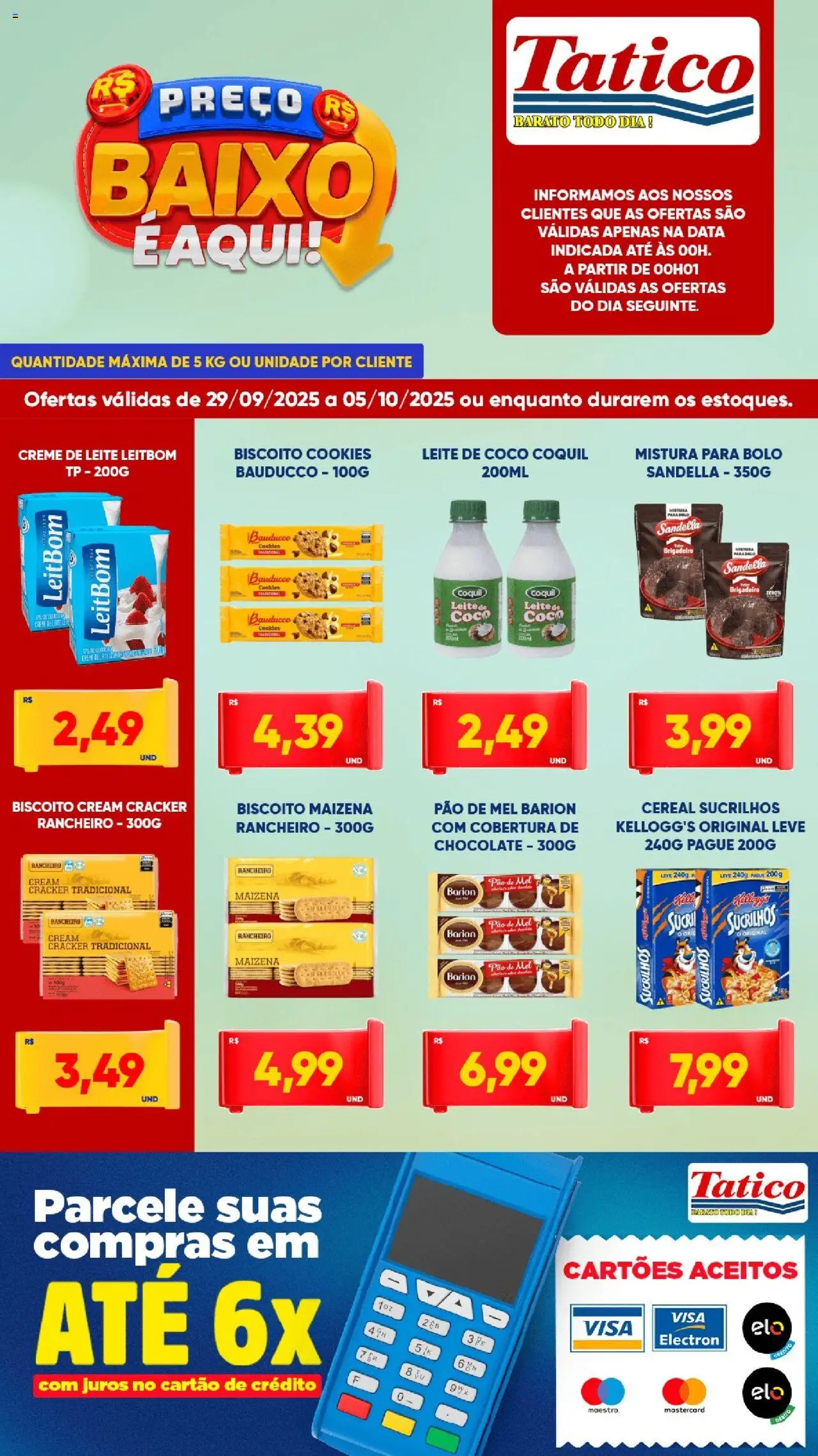 Tatico Folheto - válido de 29.09.2025 | Página: 4 | Produtos: Biscoito, Creme de leite, Leite de coco, Mistura para bolo