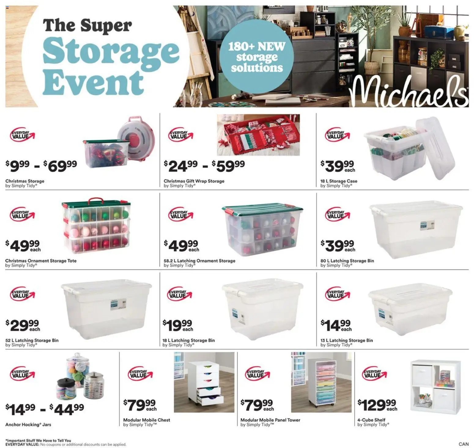 Michaels Ad - valid from 09.01.2026 | Page: 1 | Products: Shelf, Anchor, Case