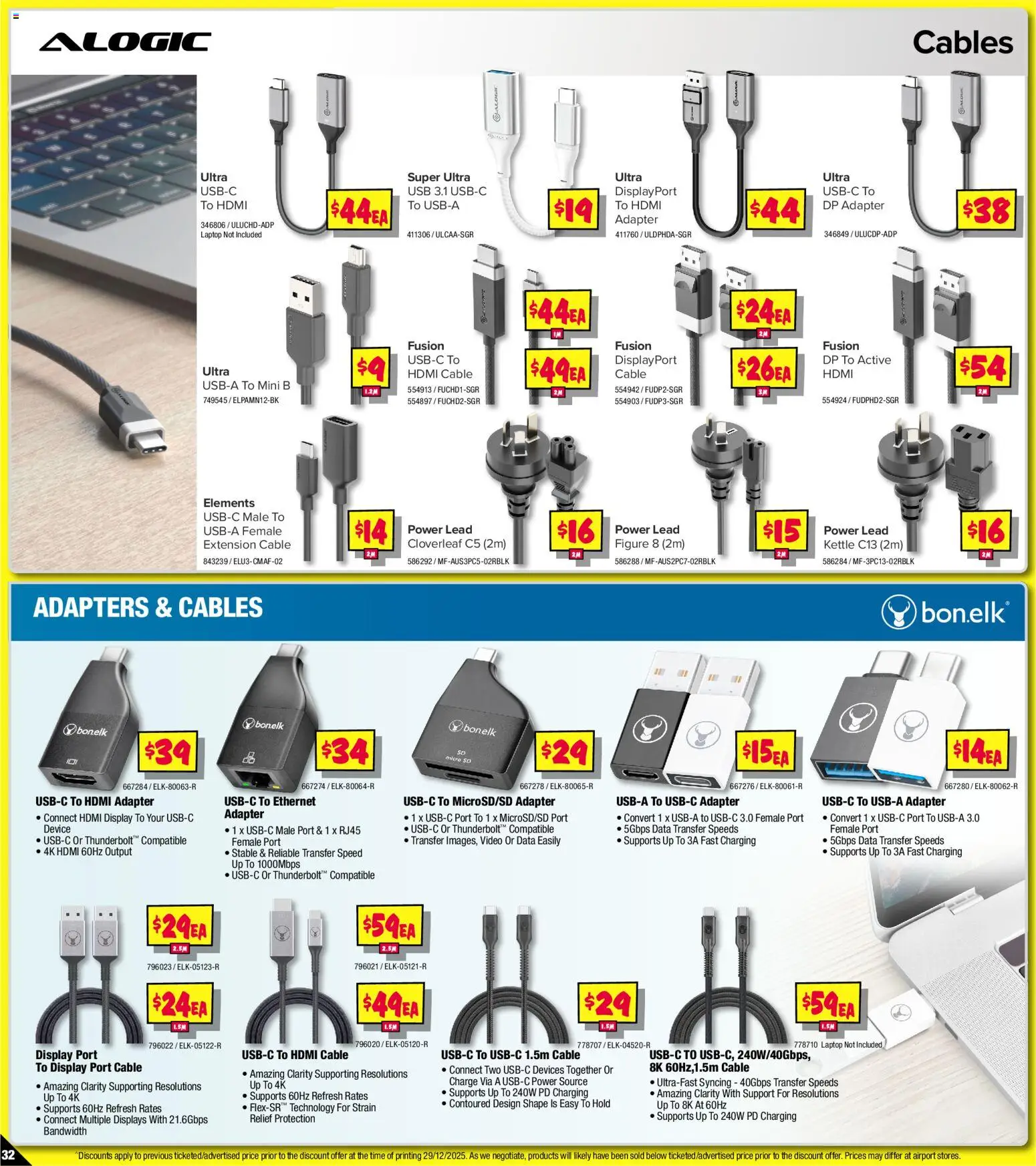 JB Hi-Fi catalogue - valid from 08.01.2026 | Page: 32 | Products: Cable, Laptop, Adapter, Usb