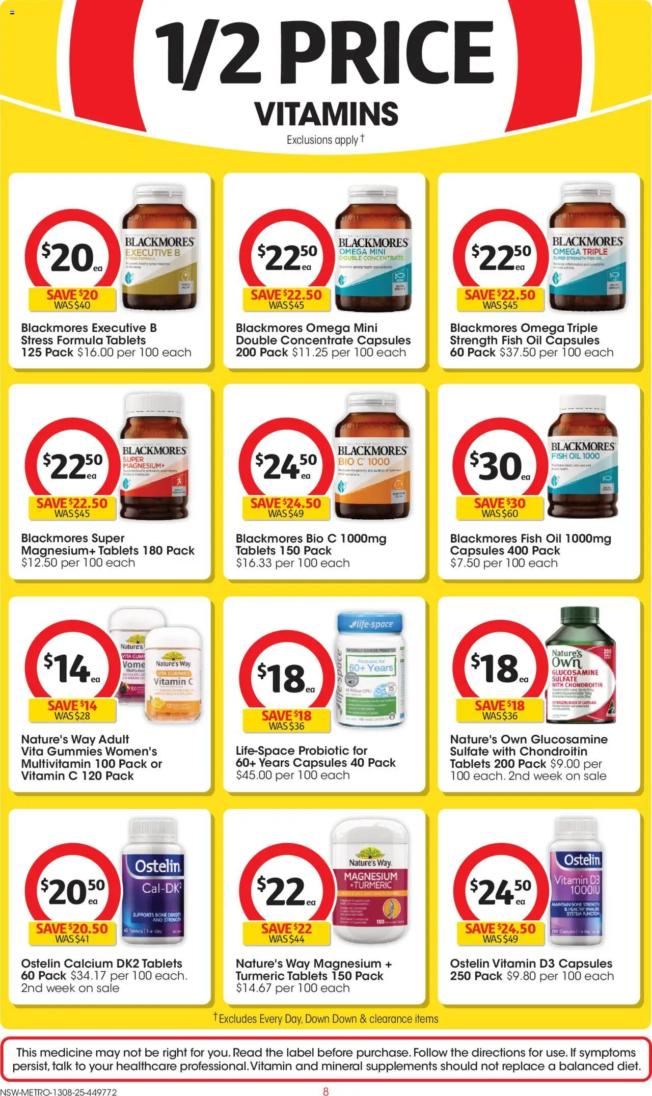 Coles catalogue - valid from 13.08.2025 | Page: 8 | Products: Fish, Fish oil, Multivitamin, Vitamin