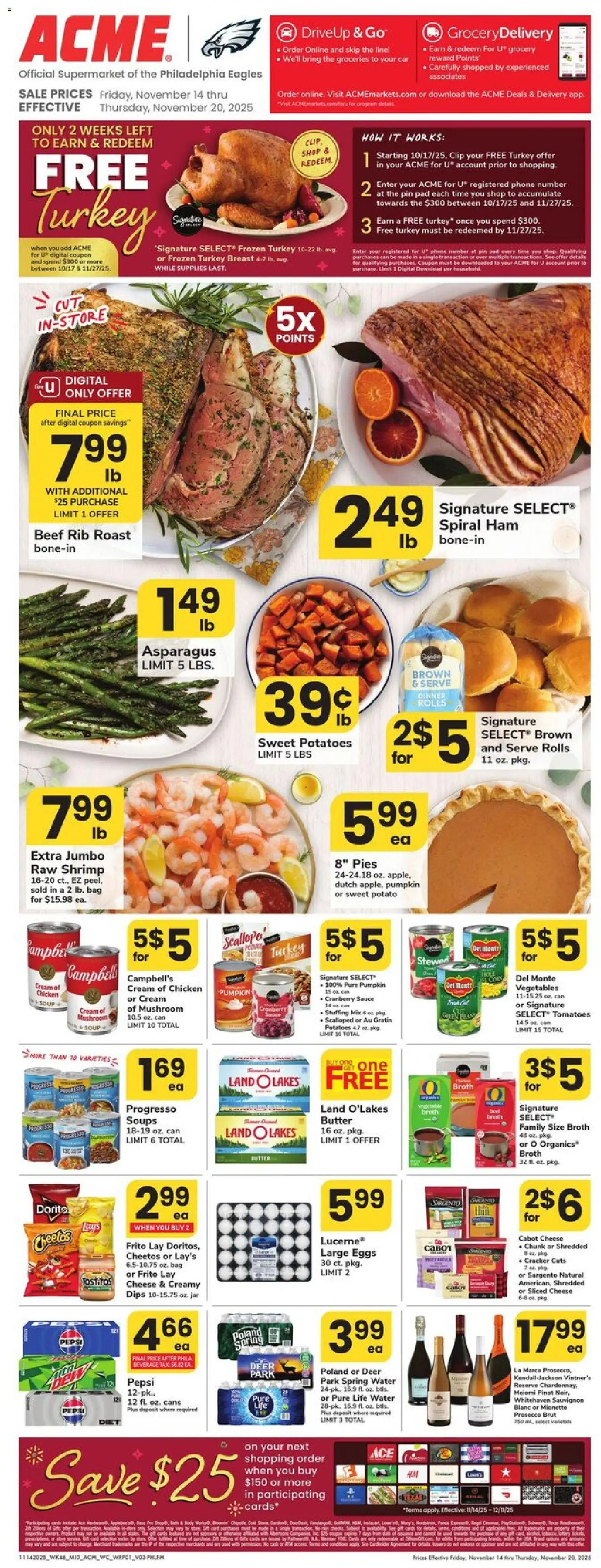 Acme Weekly Ad - valid from 14.11.2025 | Page: 1 | Products: Tomatoes, Cream, Potatoes, Sauce