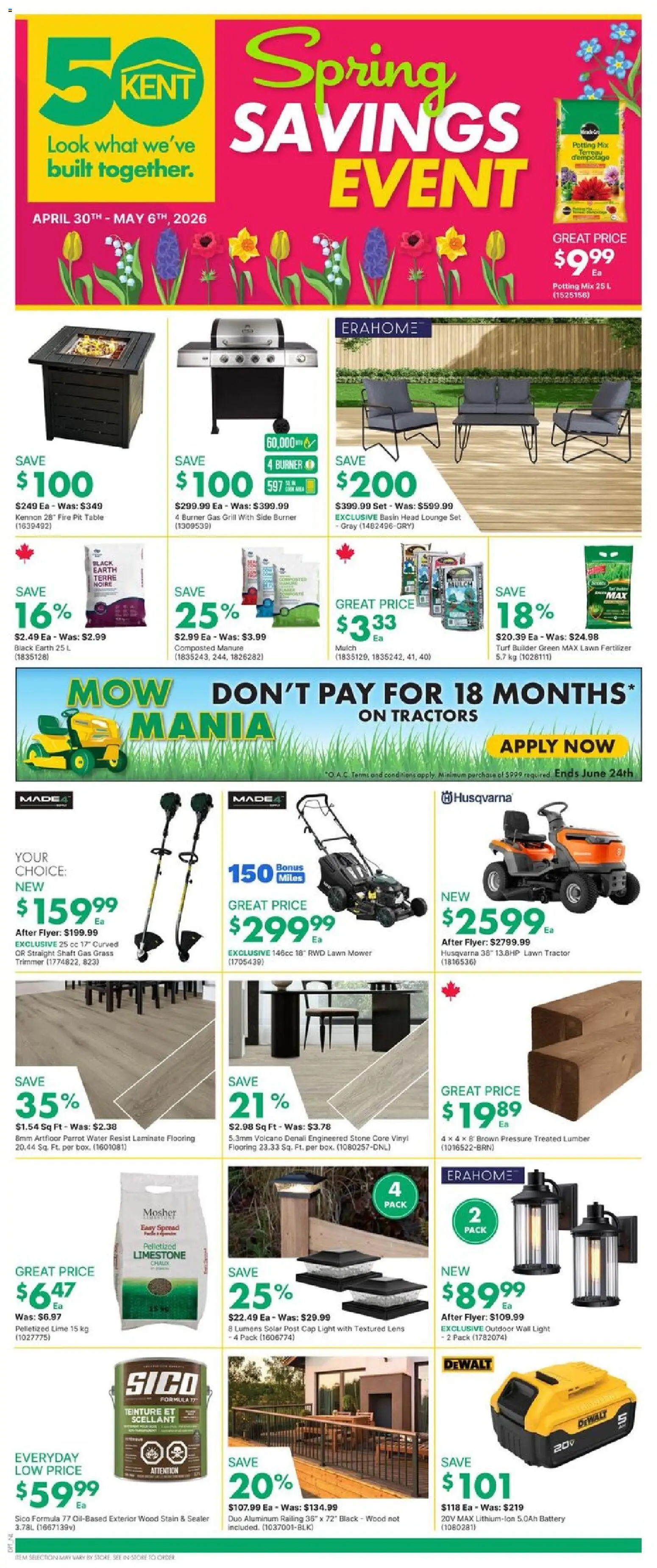 Kent flyer valid from 30.04.2026 | Page: 1 | Products: Cap, Mower, Table, Battery